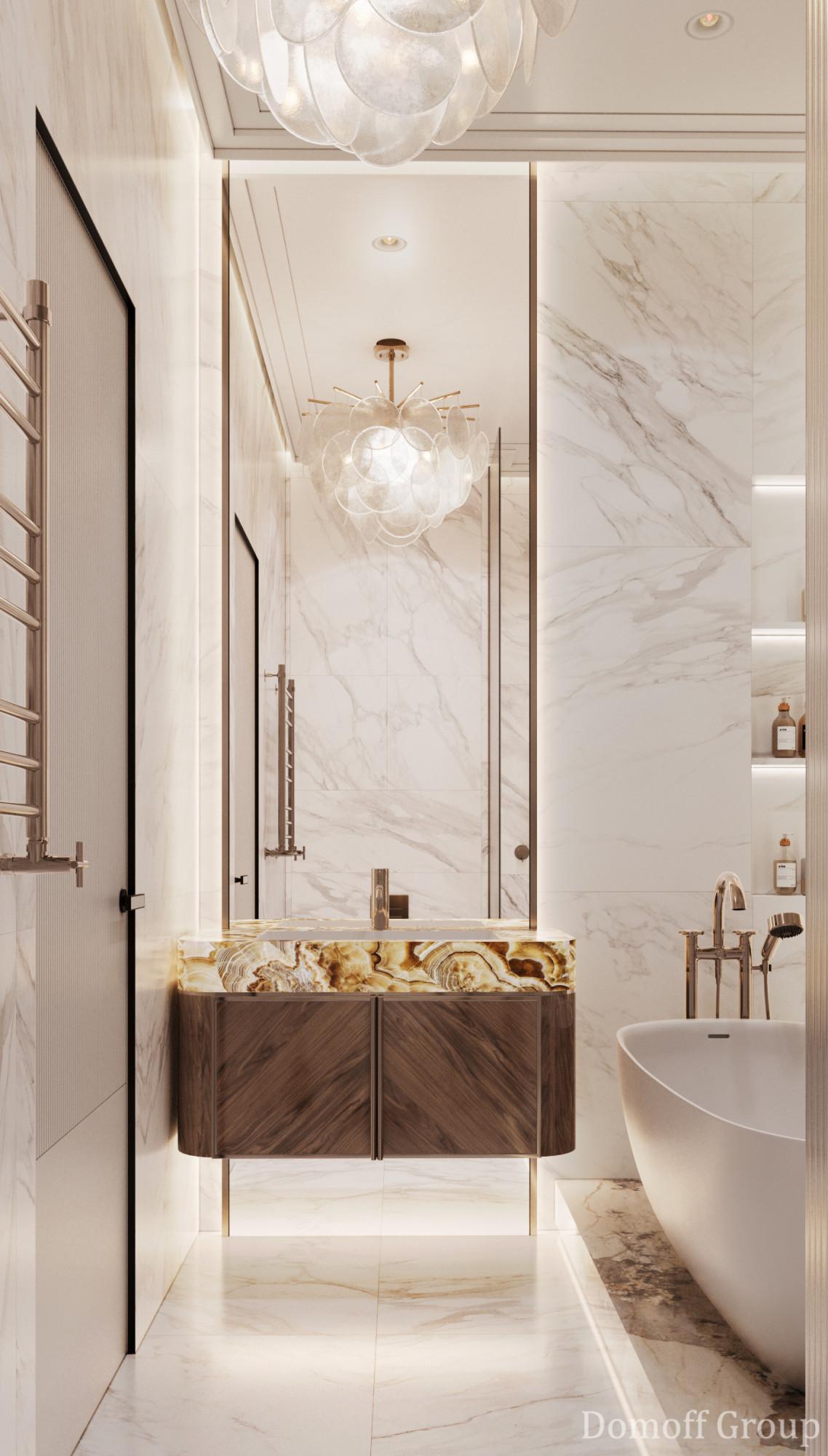 Bathroom in the master bedroom  made in the style of Contemporary classics