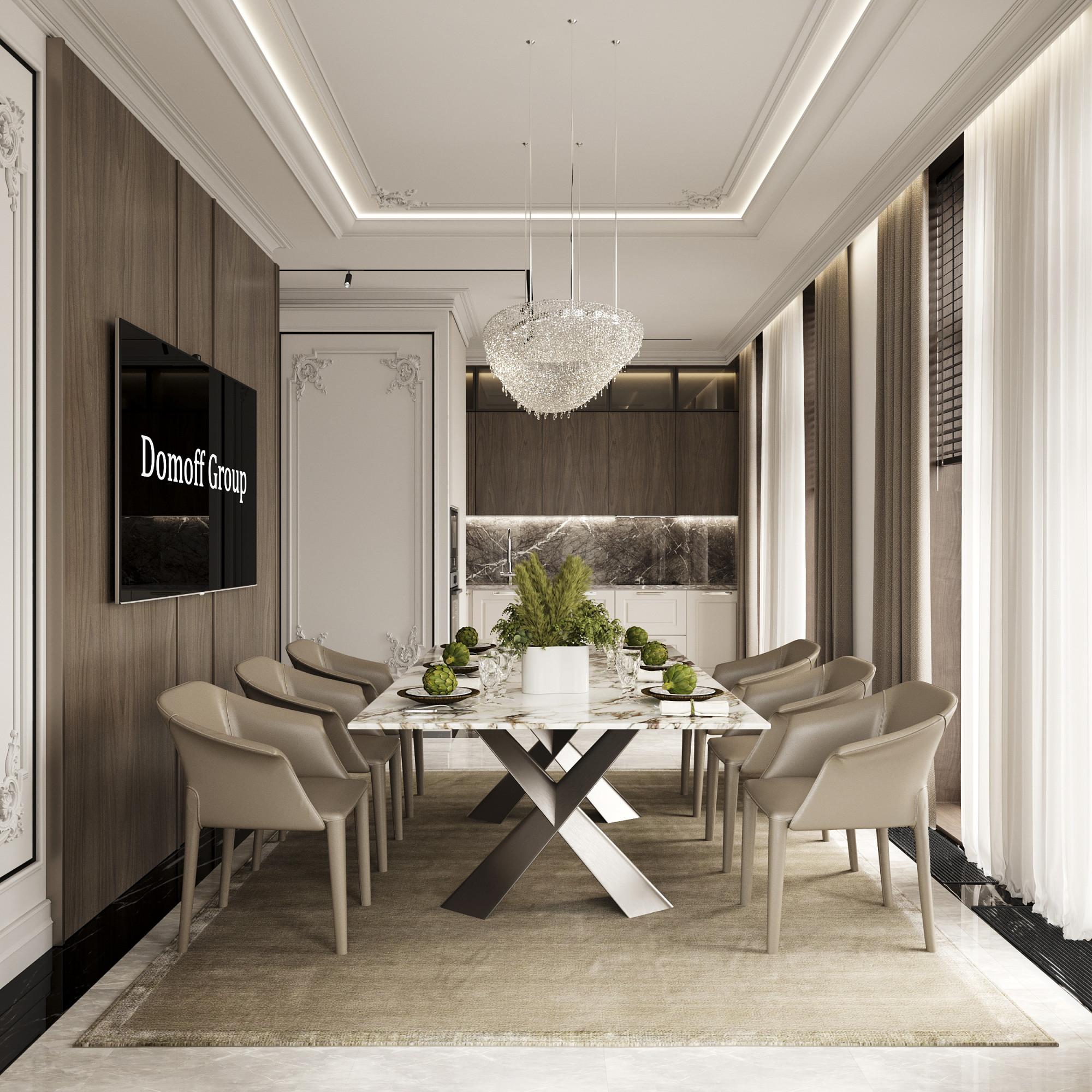 Kitchen and dinning room  made in the style of Contemporary classics