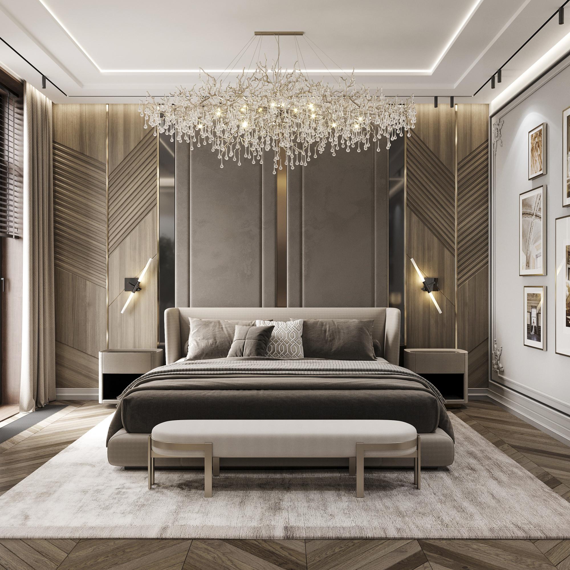 Master bedroom made in the style of Contemporary classics