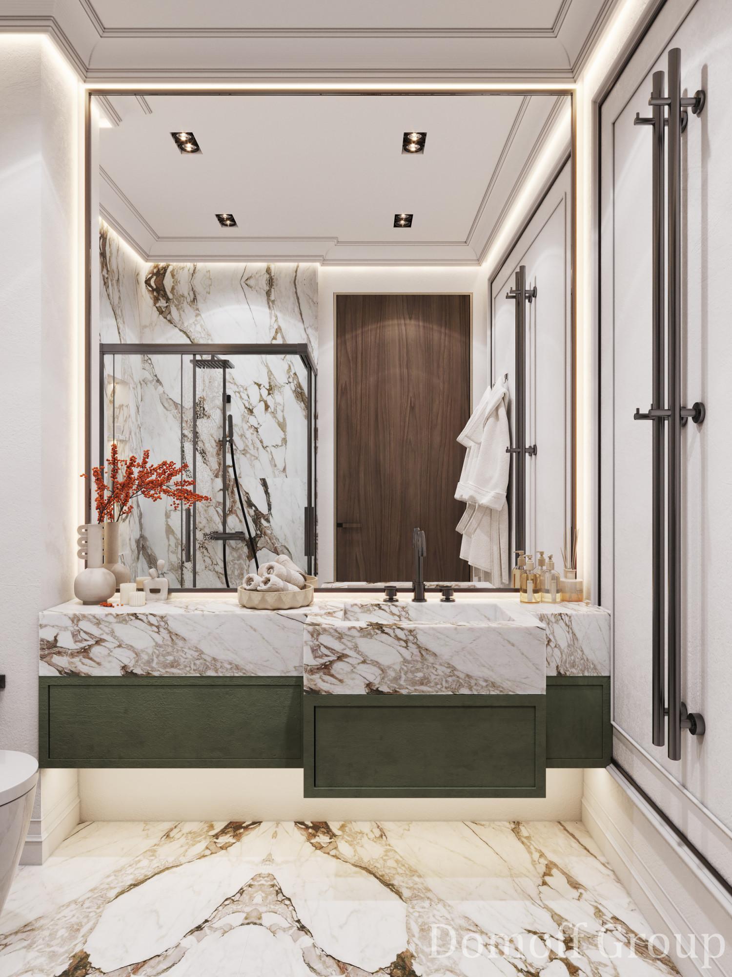 Bathroom in the guest bedroom  made in the style of Contemporary