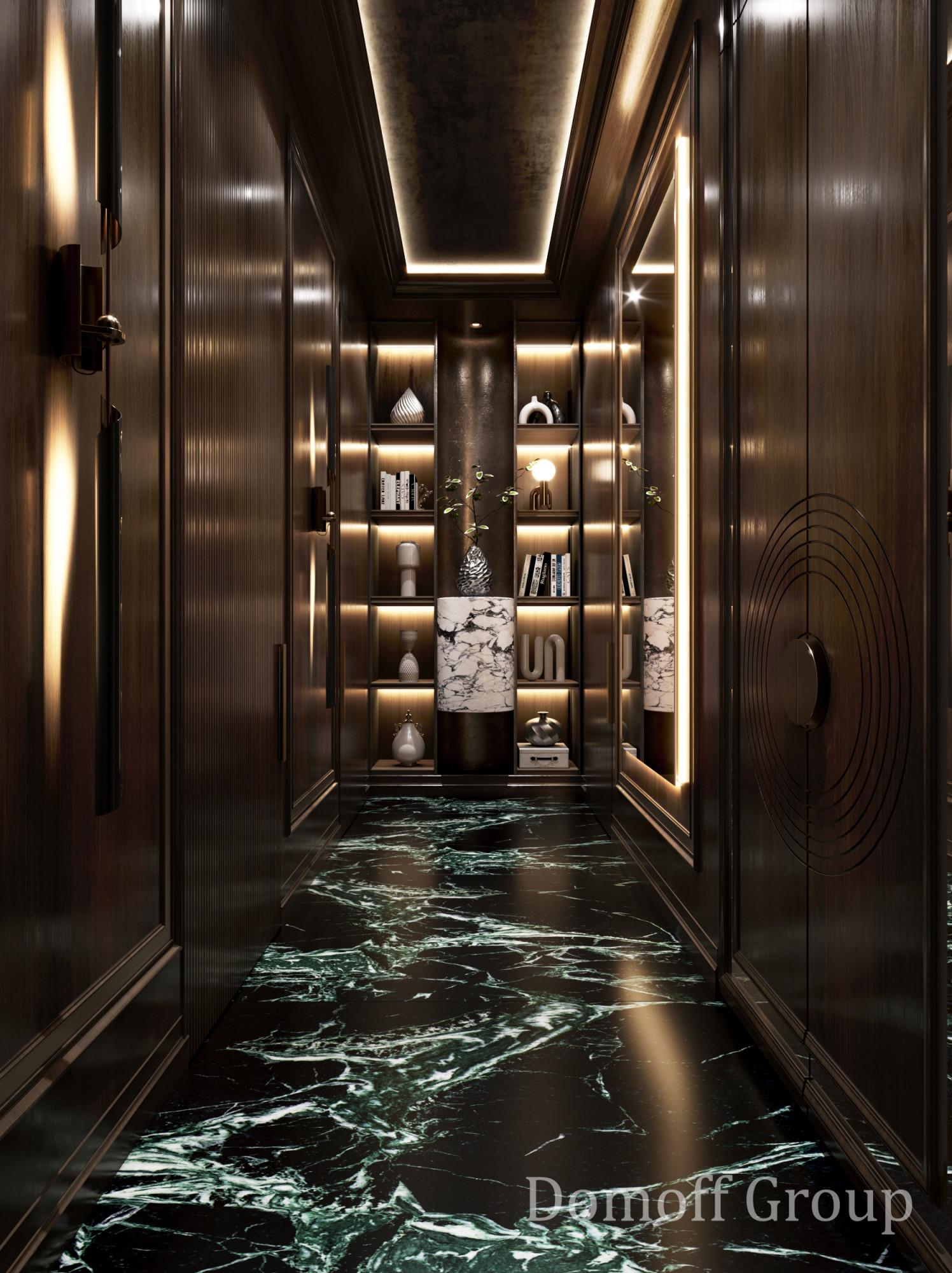 Corridor made in the style of Contemporary classics Neoclassicism