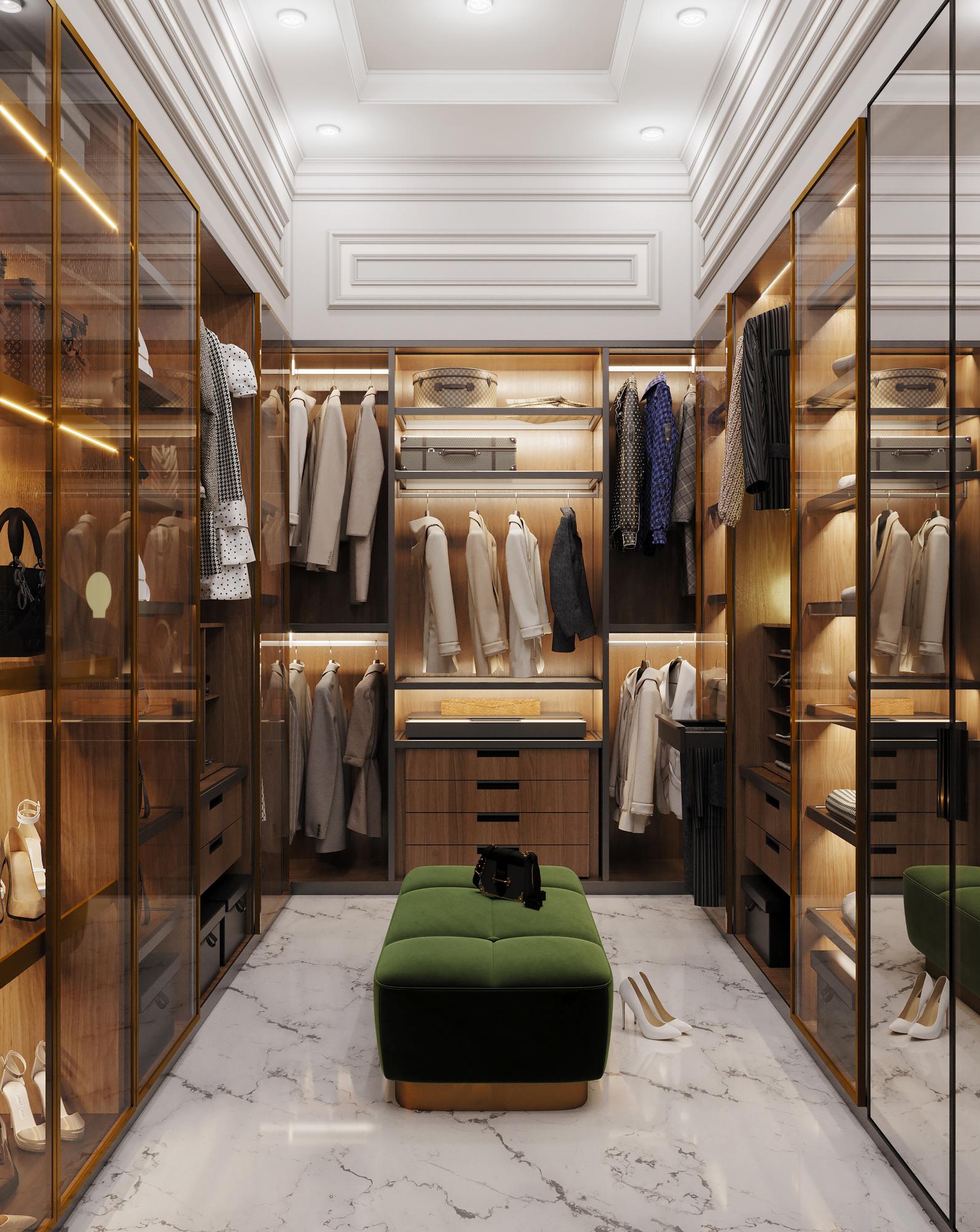 Dressing room made in the style of Neoclassicism