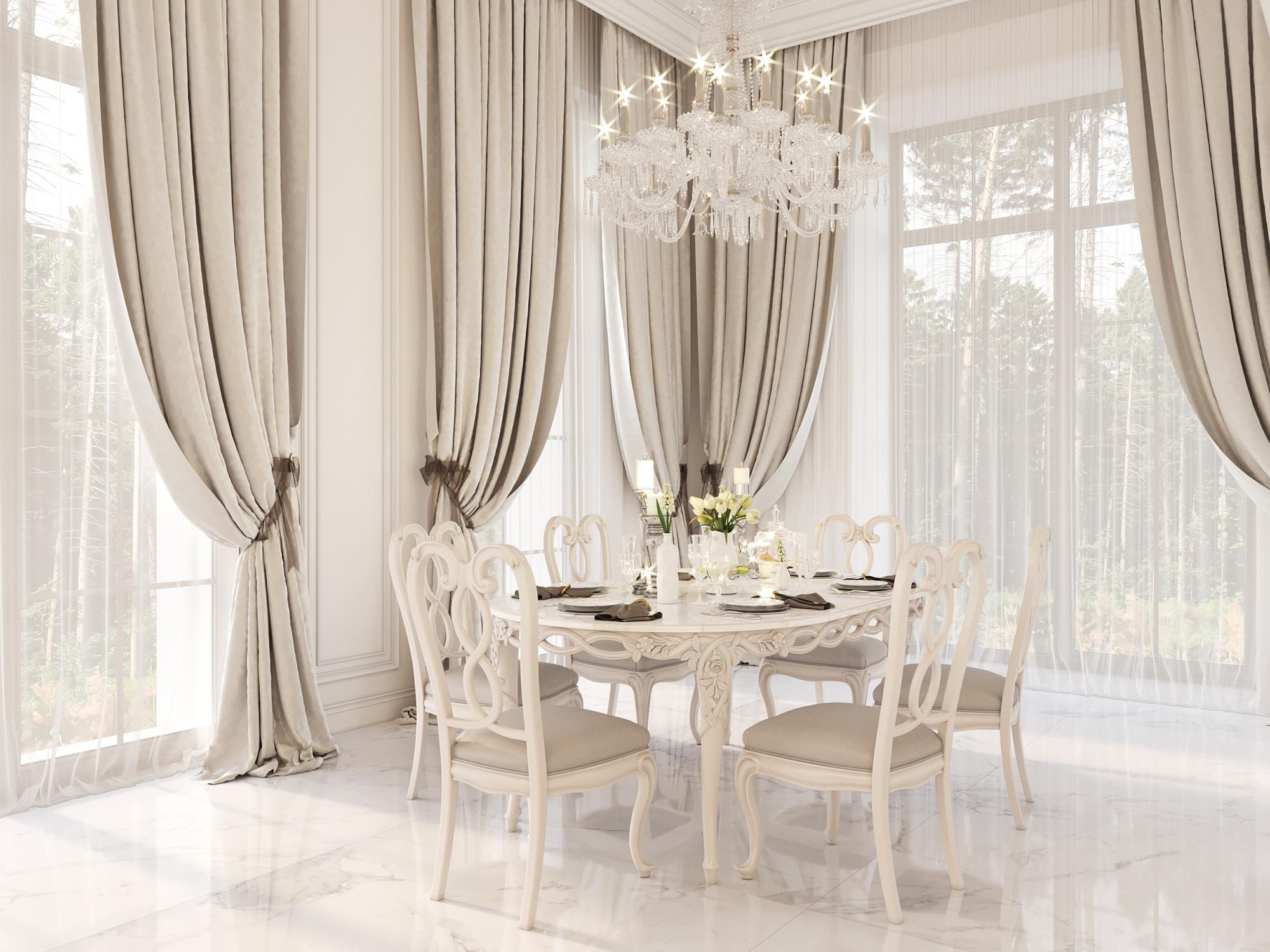 Kitchen made in the style of Neoclassicism