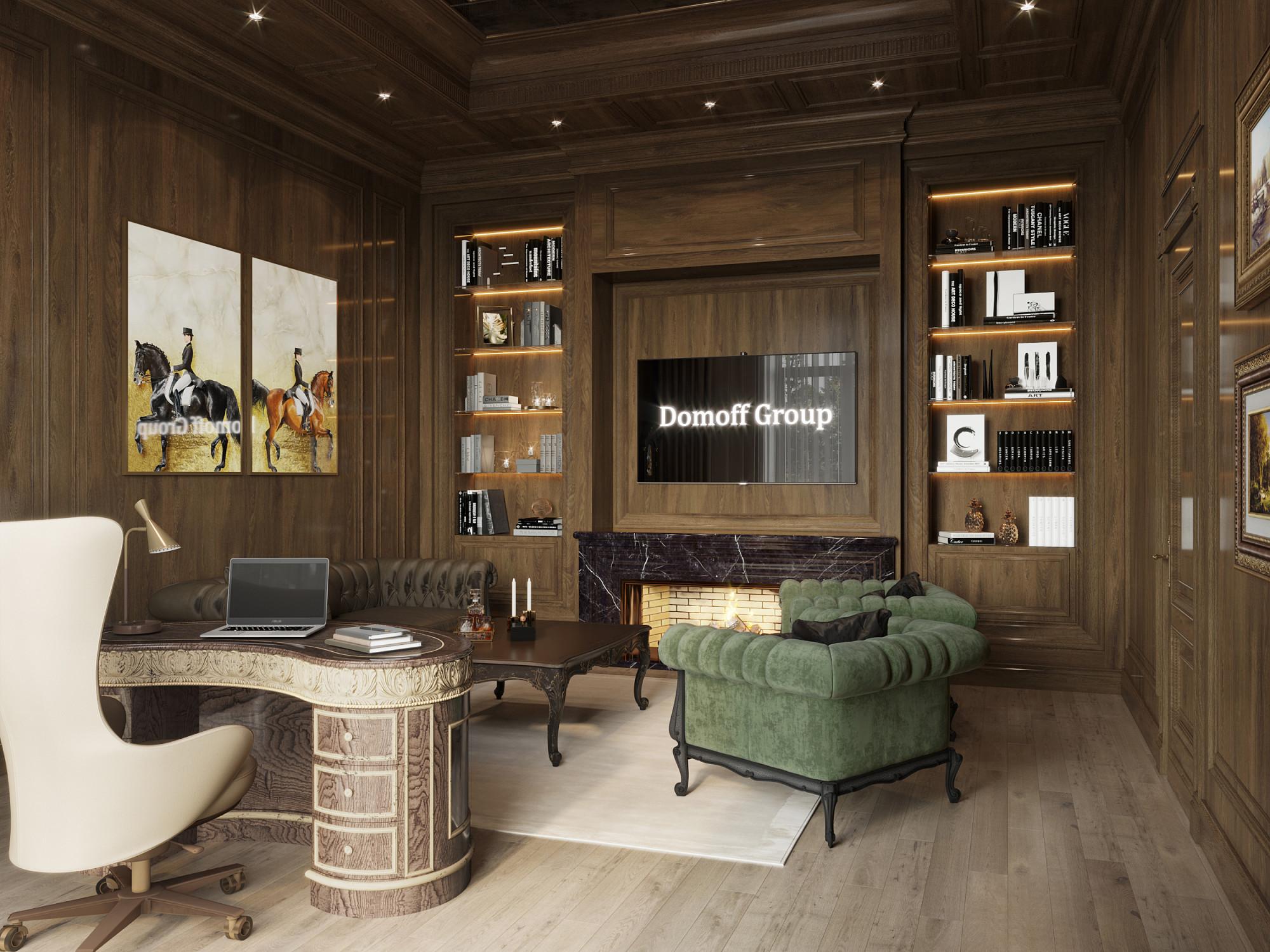 Cabinet and cigar room made in the style of Neoclassicism