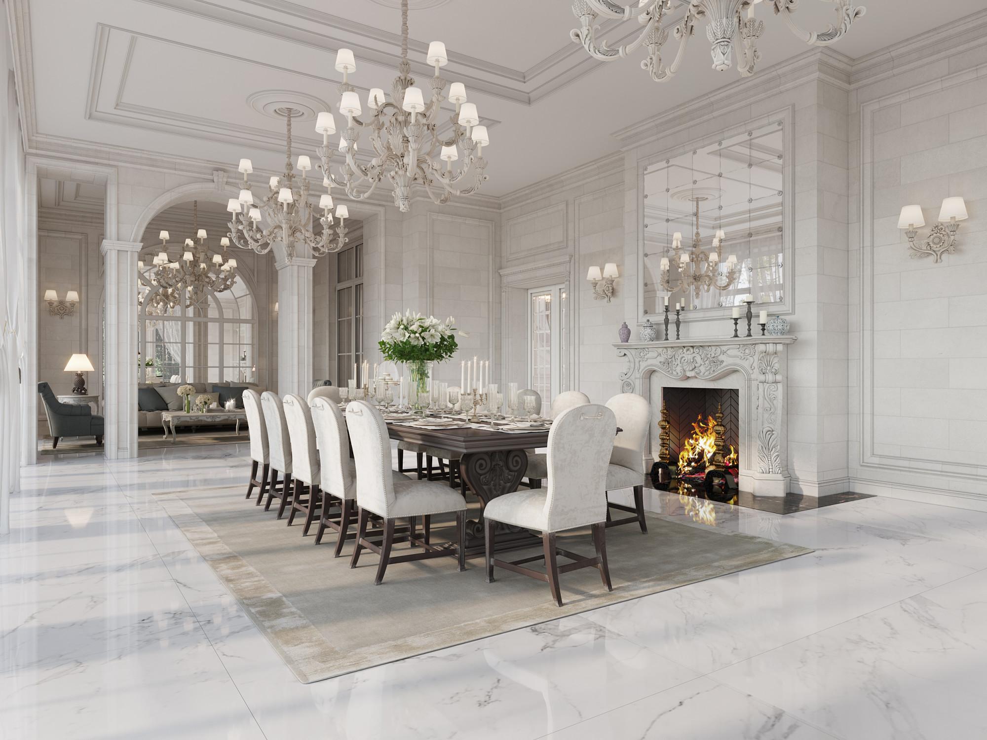 Winter gargen made in the style of Neoclassicism