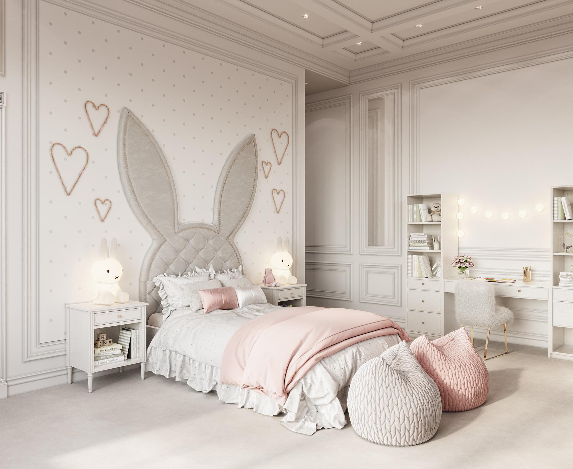 Nursery room made in the style of Neoclassicism
