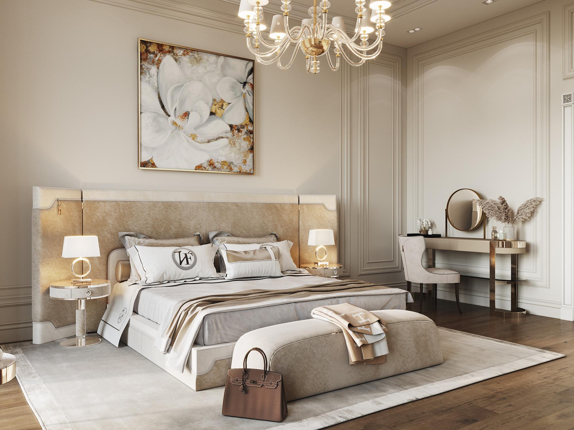 Guest bedroom 2nd floor made in the style of Neoclassicism