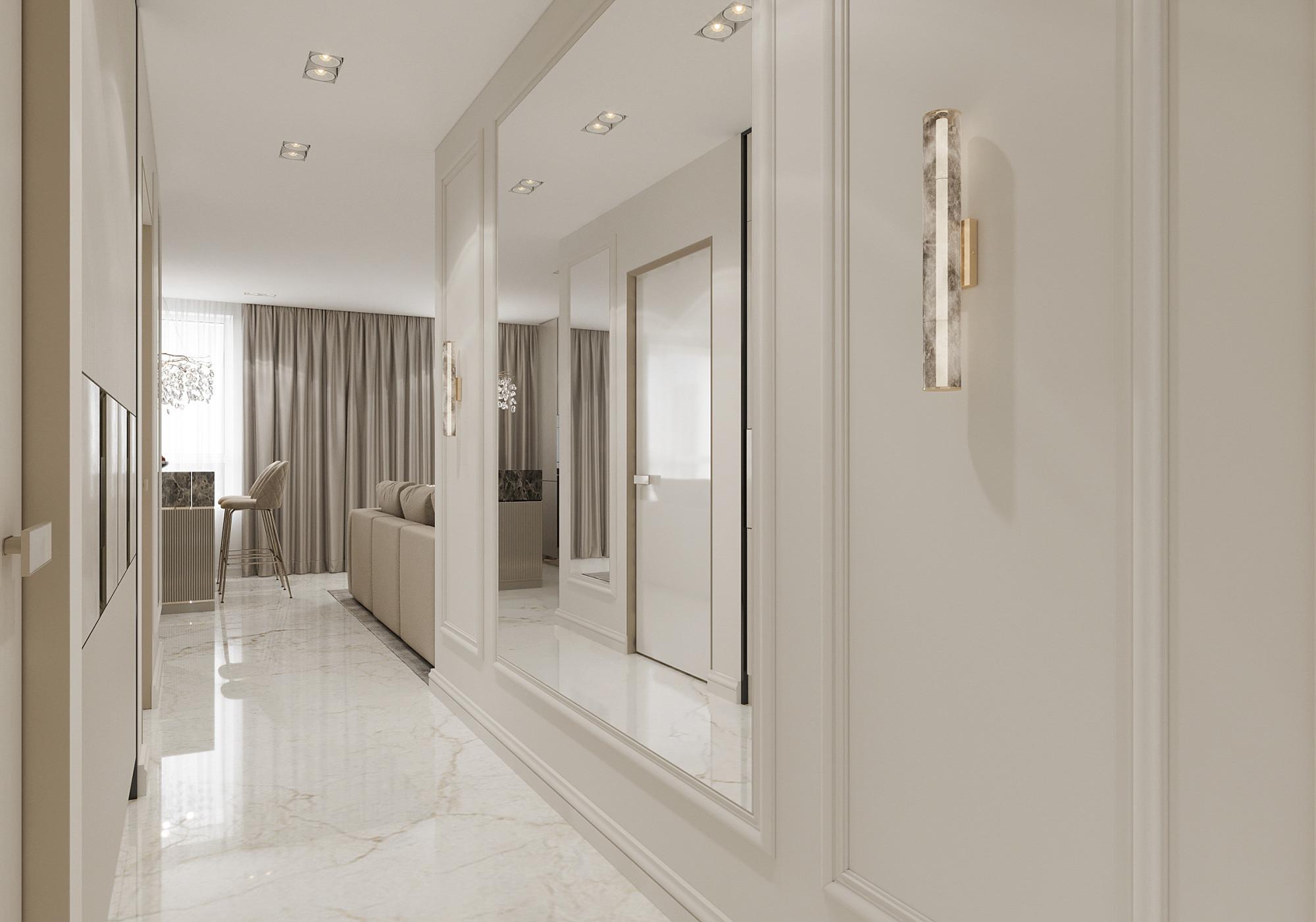 Hallway made in the style of Neoclassicism Contemporary