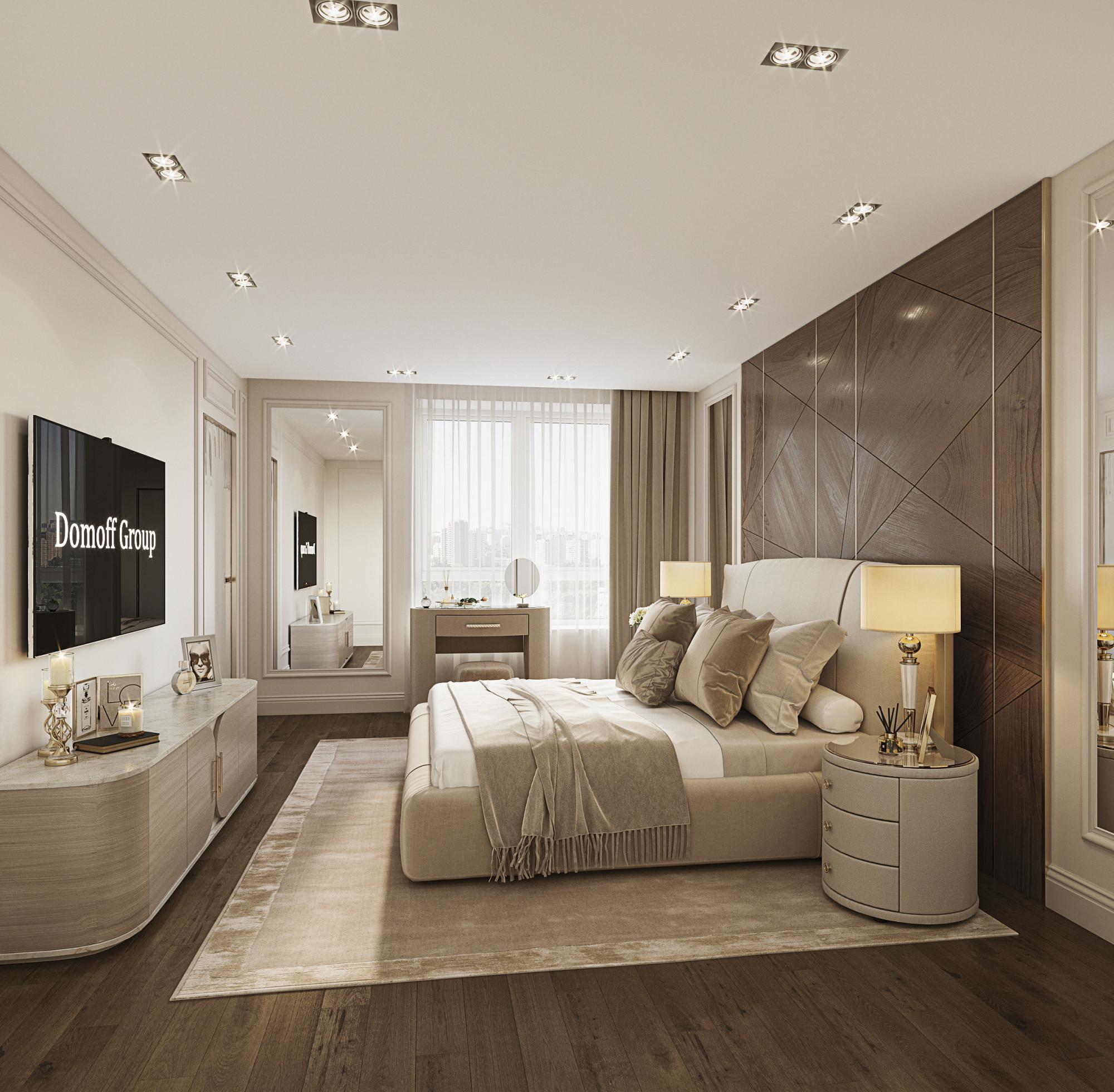 Bedroom made in the style of Neoclassicism Contemporary