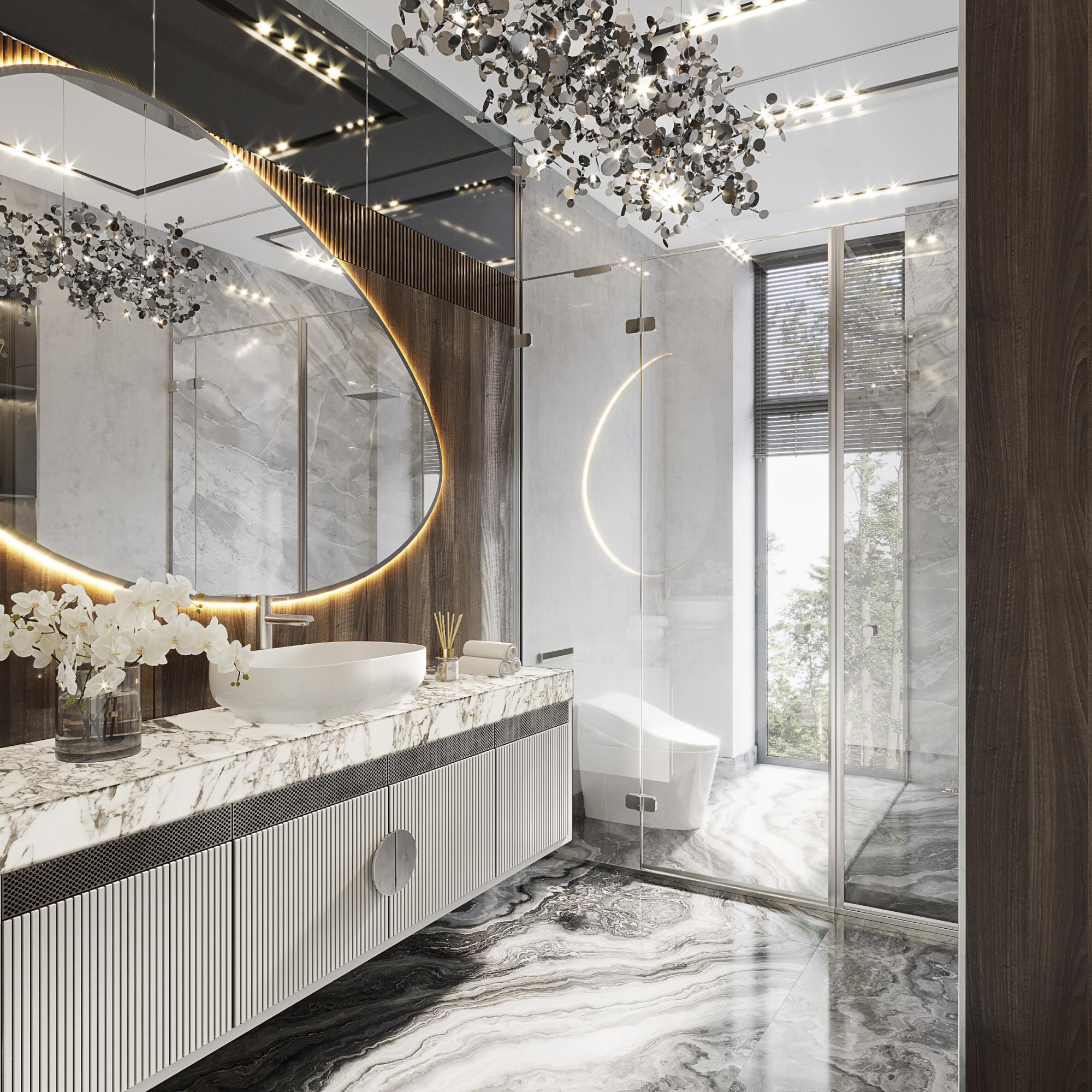 Bathroom made in the style of Modern Contemporary