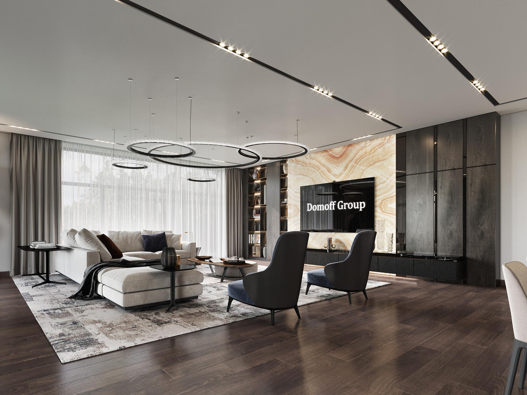 Living room made in the style of Modern Contemporary