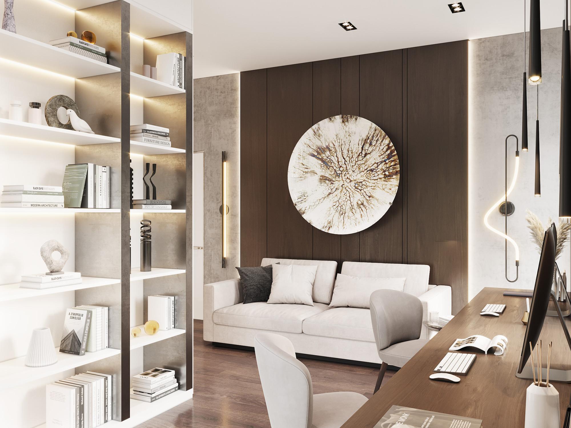 Dressing room in the bedroom №1 made in the style of Modern Contemporary