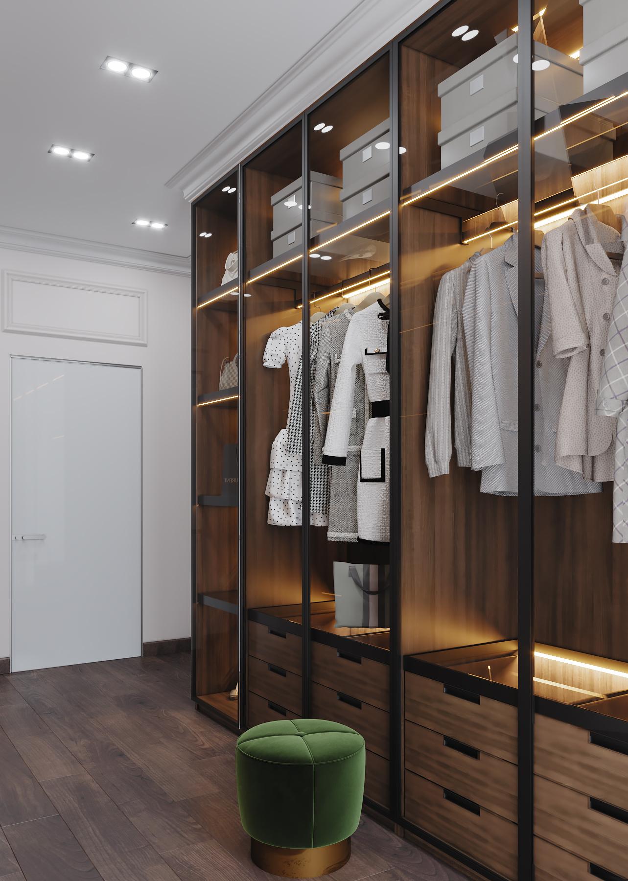 Dressing room in the bedroom №2 made in the style of Modern Contemporary