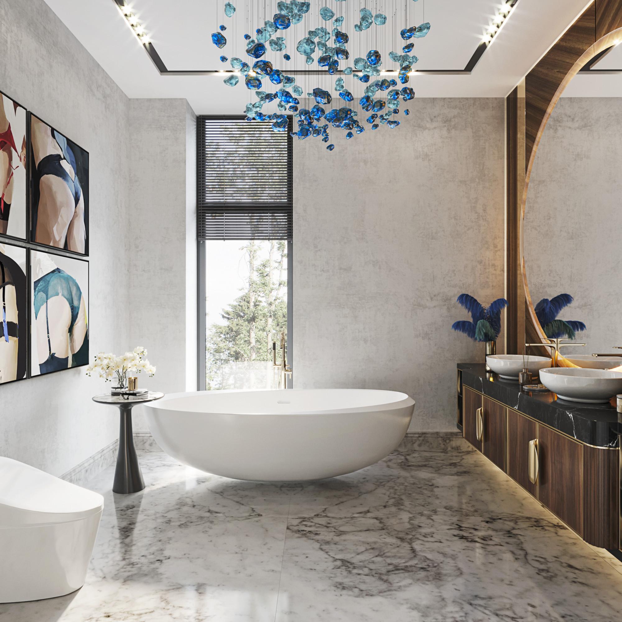 Bathroom in the bedroom №3 made in the style of Contemporary Neoclassicism