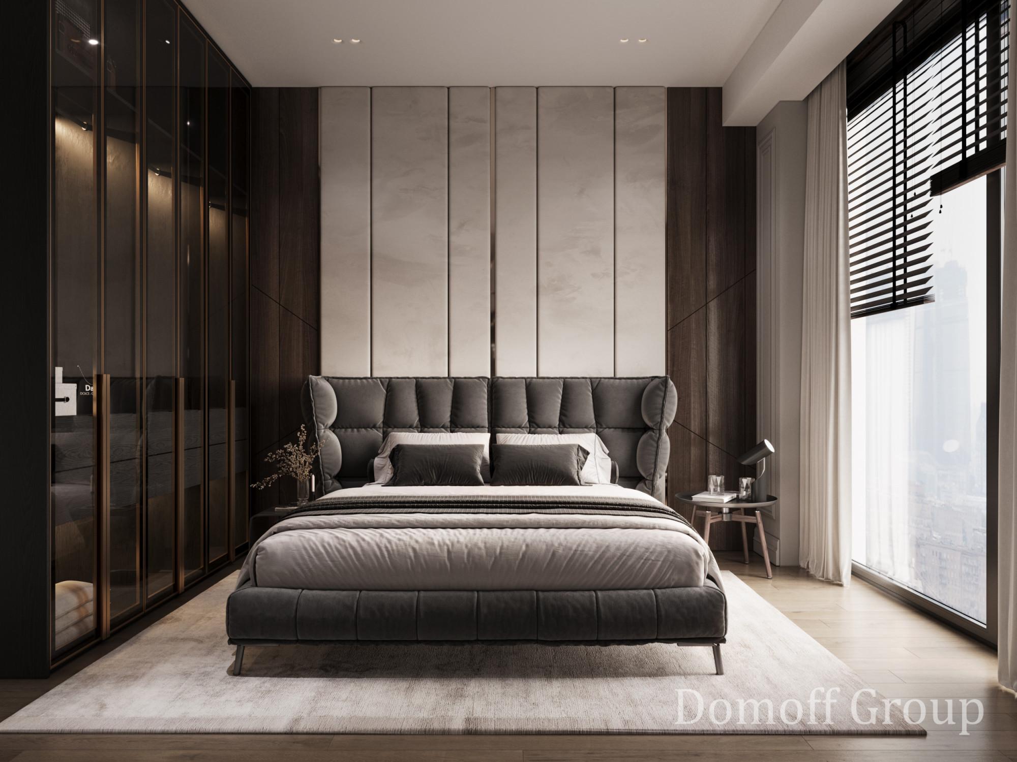 Master bedroom made in the style of Modern Contemporary