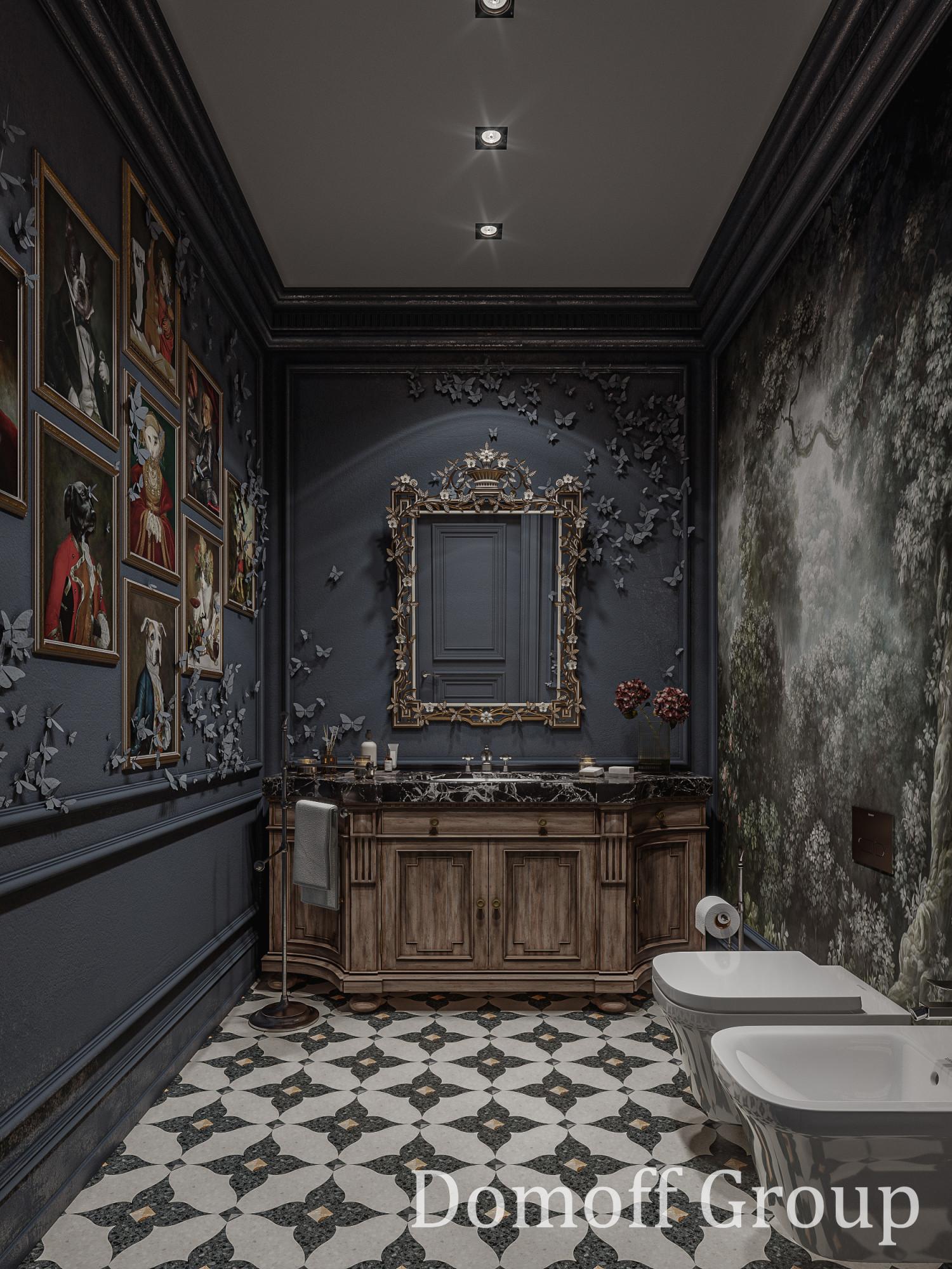 Bathroom made in the style of Chateau