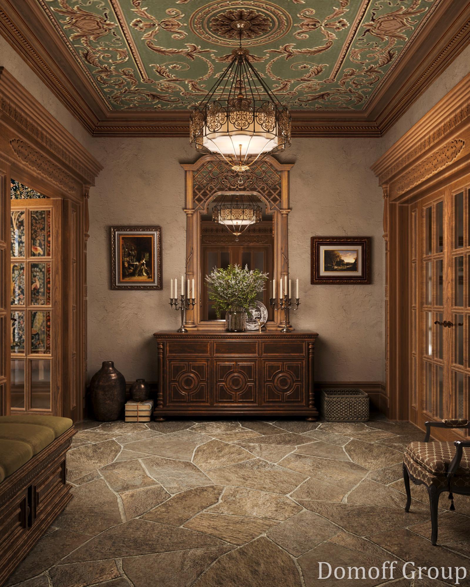 Hall on the 1st floor made in the style of Chateau
