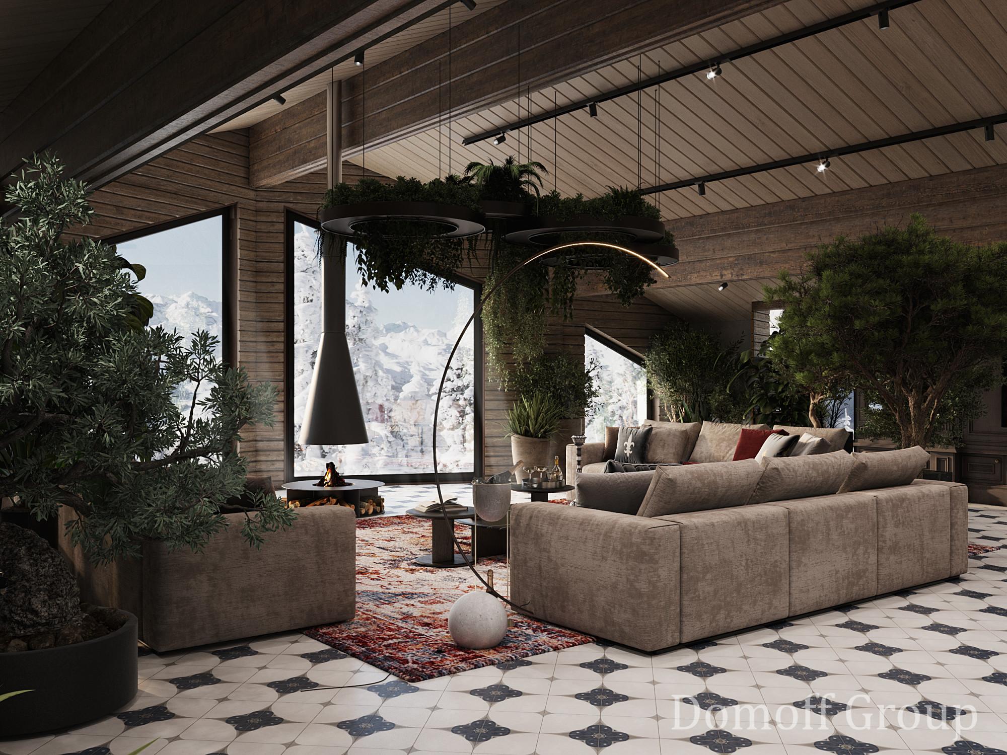 Winter garden made in the style of Chateau