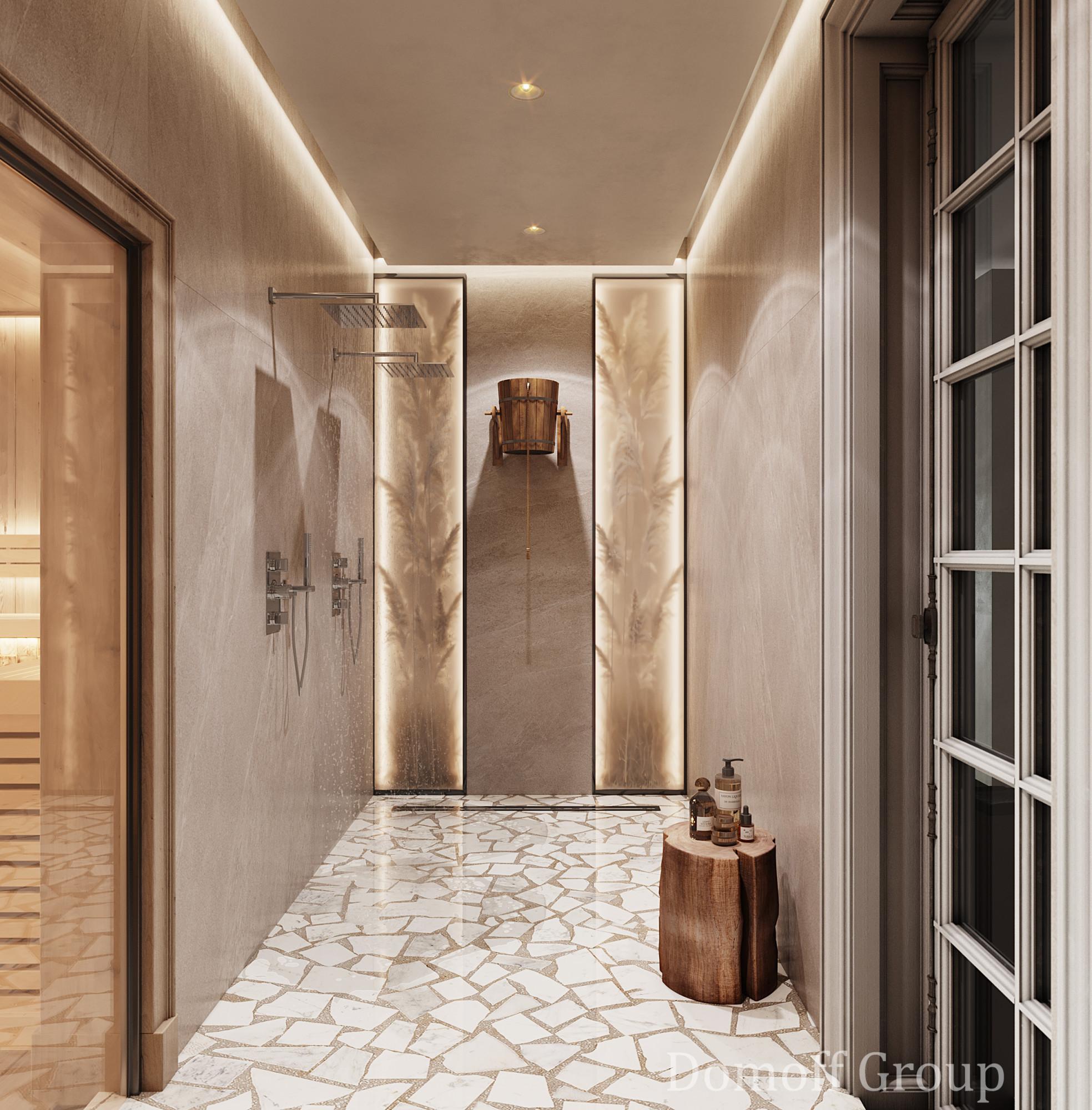 Shower room made in the style of Chateau
