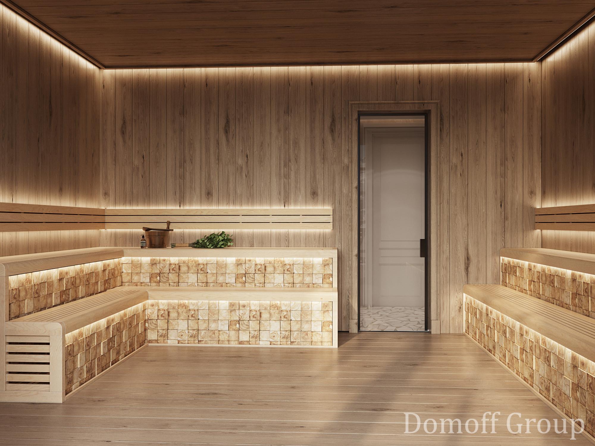 Sauna made in the style of Chateau