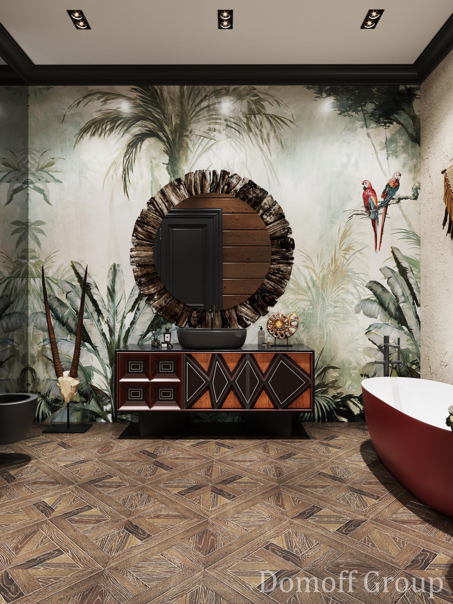 Bathroom in the guest bedroom made in the style of Chateau