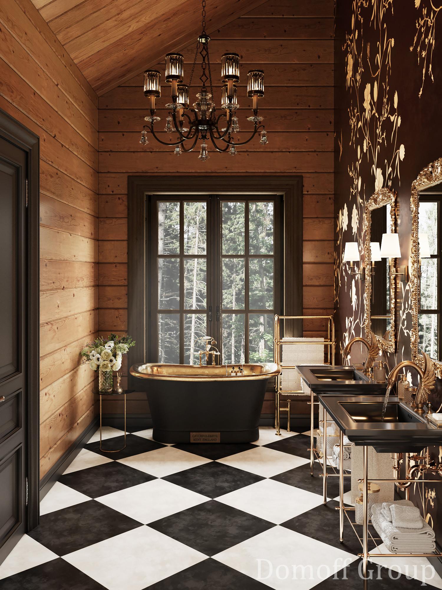 Bathroom in the bedroom №2 made in the style of Chateau