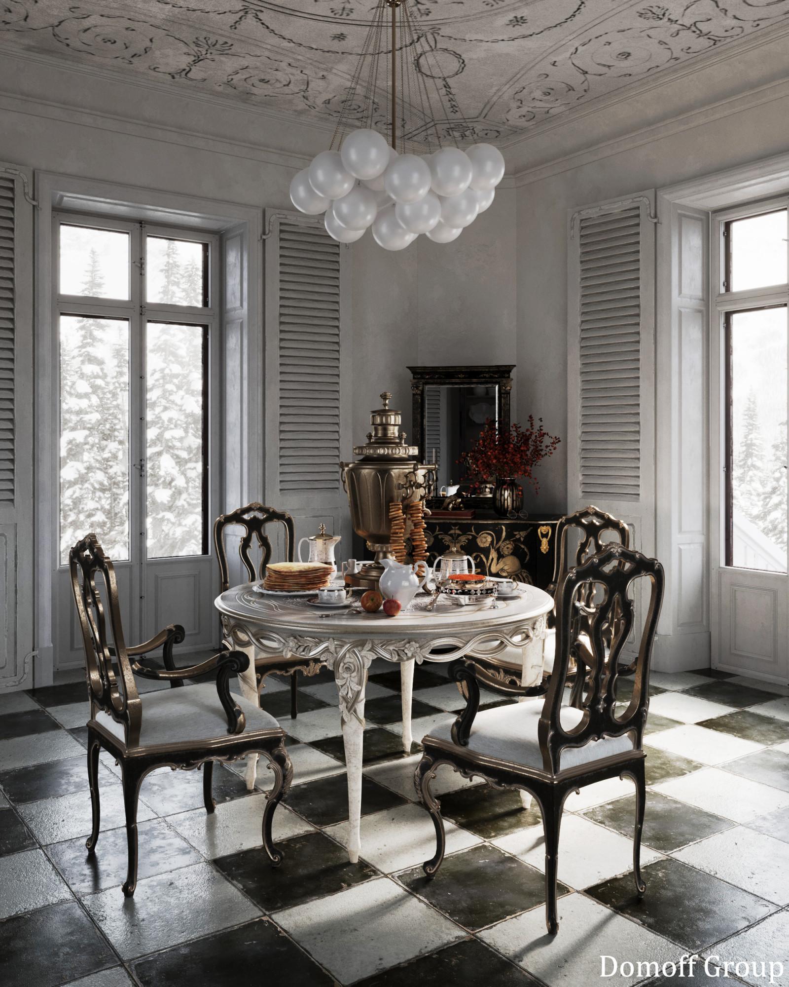 Tea house in Belokurikha Houses Neo-Classicism