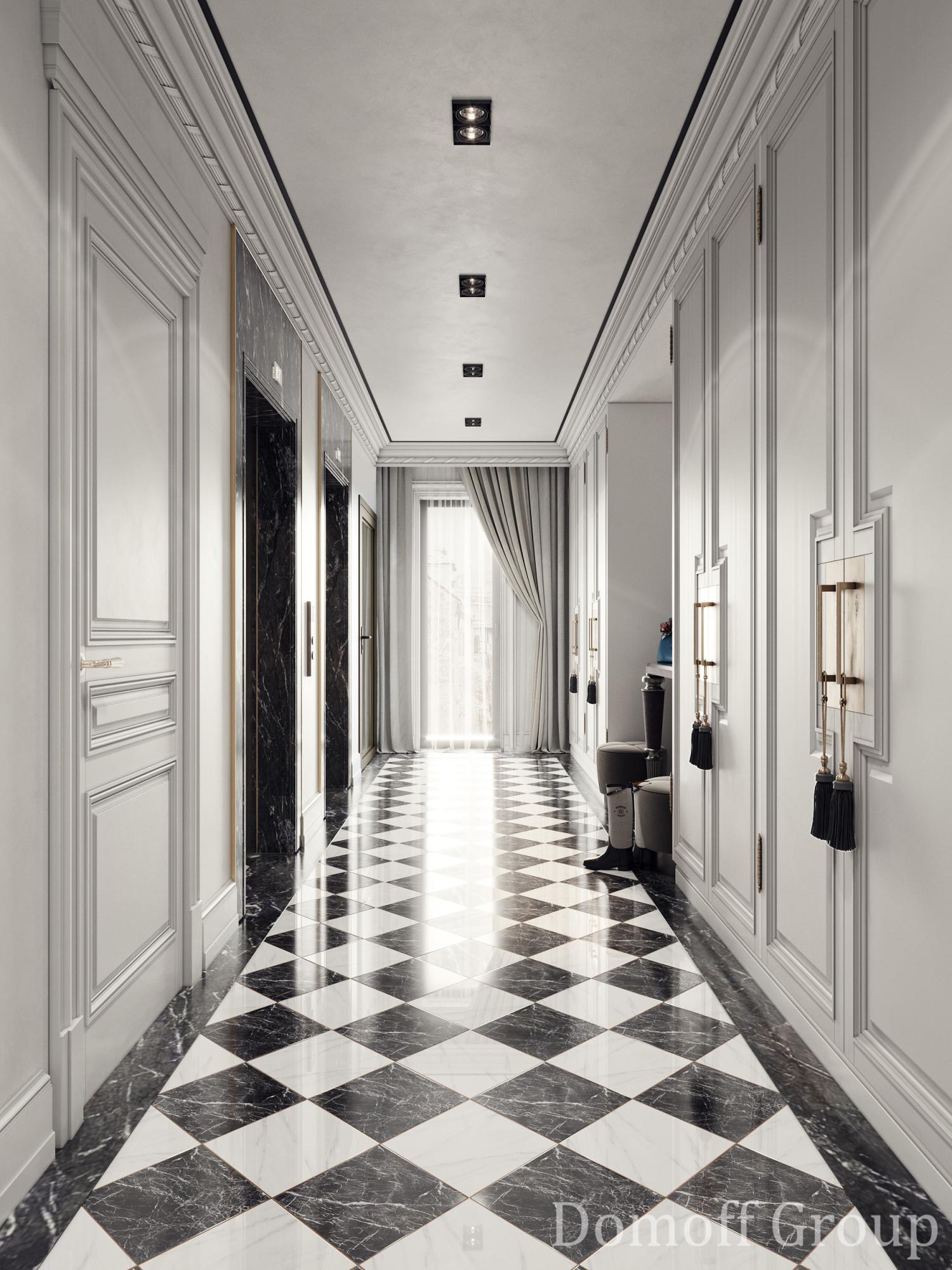 Entrance hall made in the style of Contemporary classics Neoclassicism