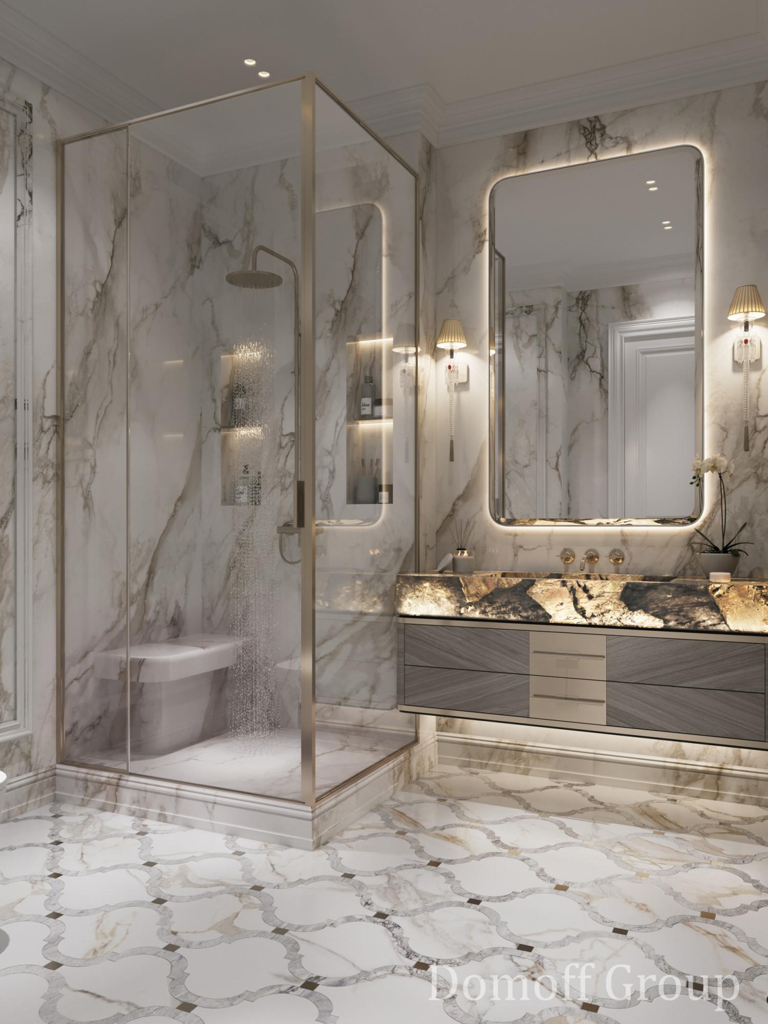 Bathroom №2 made in the style of Contemporary classics Neoclassicism