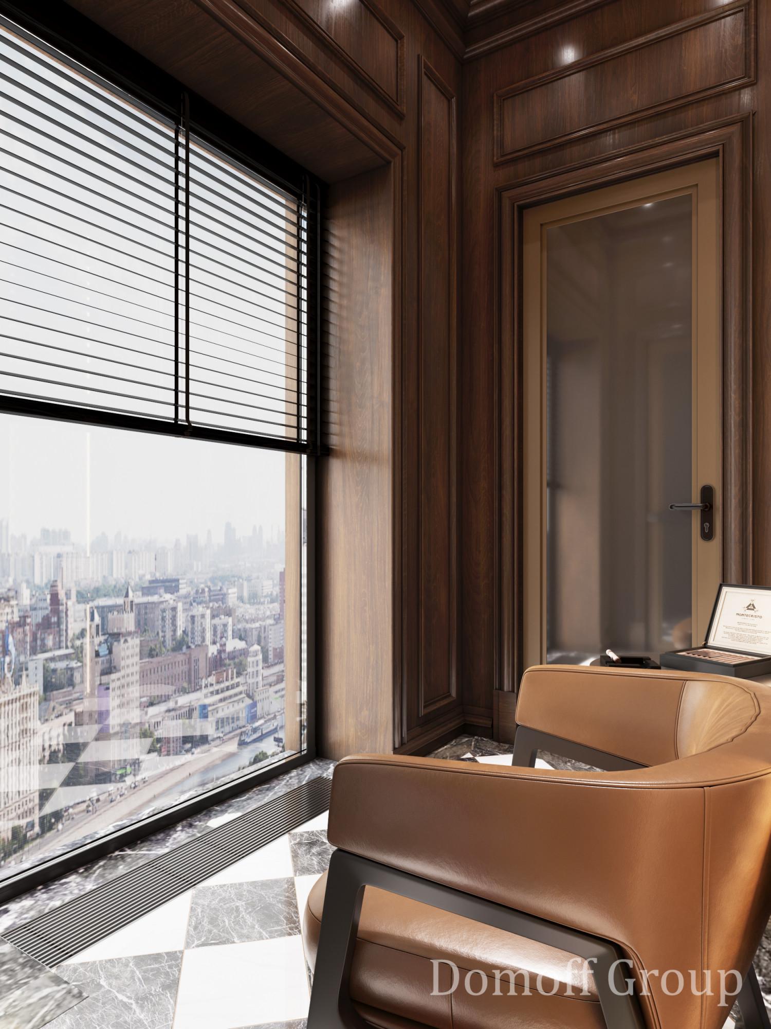 Cigar room made in the style of Contemporary classics