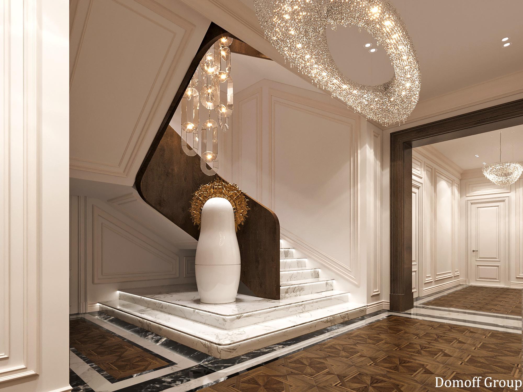 Staircase hall 1st floor made in the style of Contemporary classics