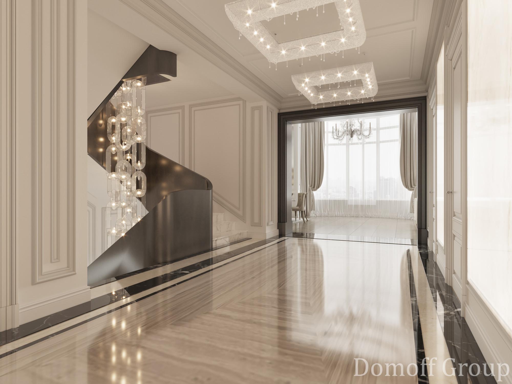 Staircase hall 2nd floor made in the style of Contemporary classics