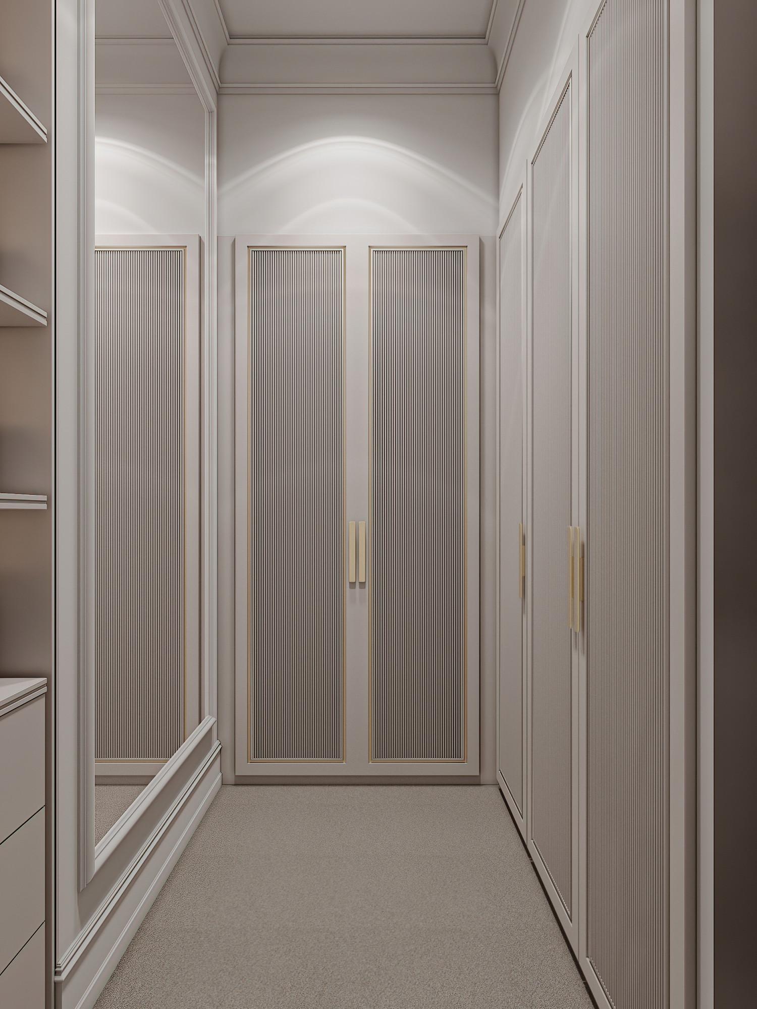 Dressing room at the staff bedroom made in the style of Contemporary classics