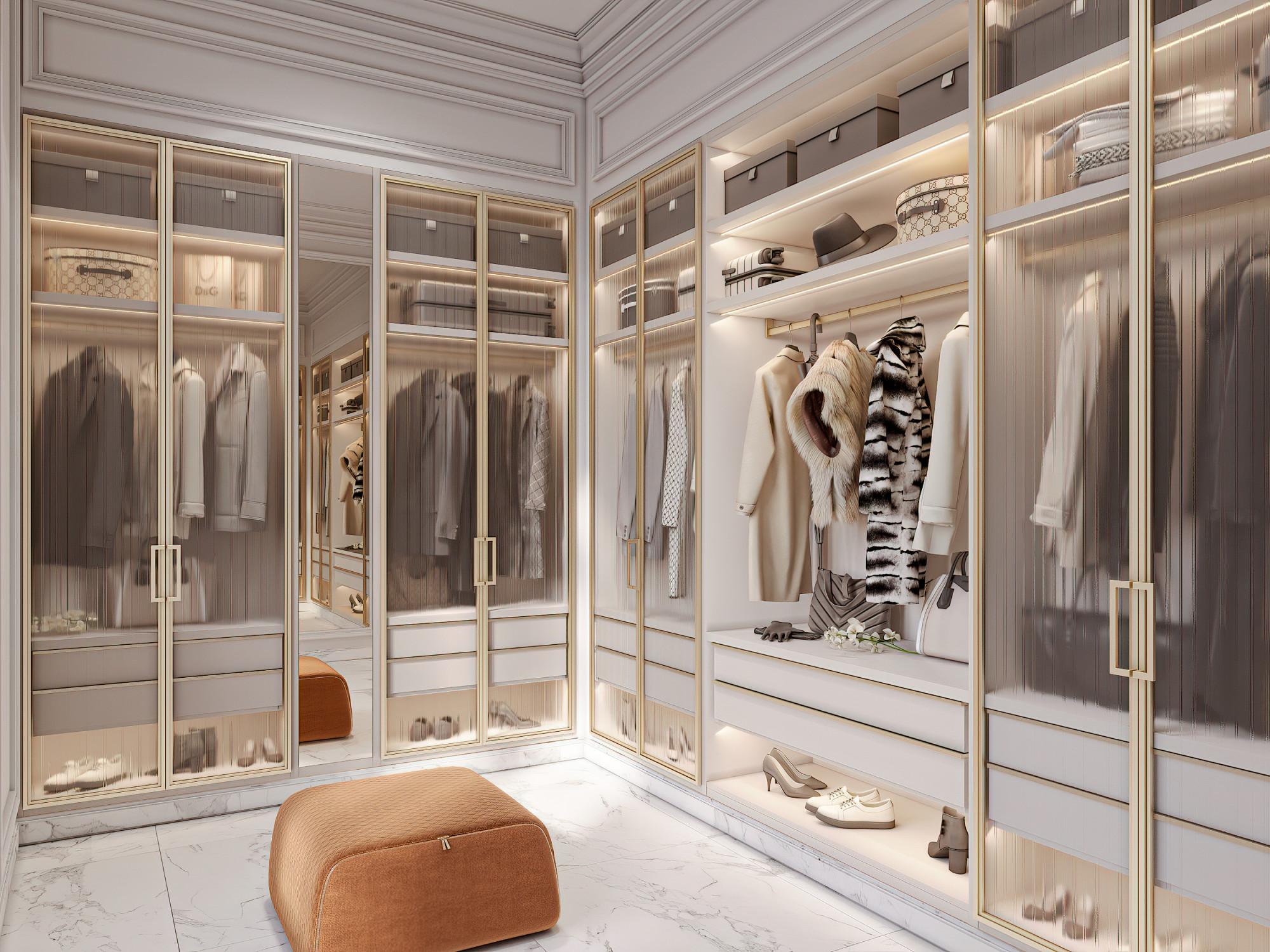 Guest dressing room made in the style of Contemporary classics