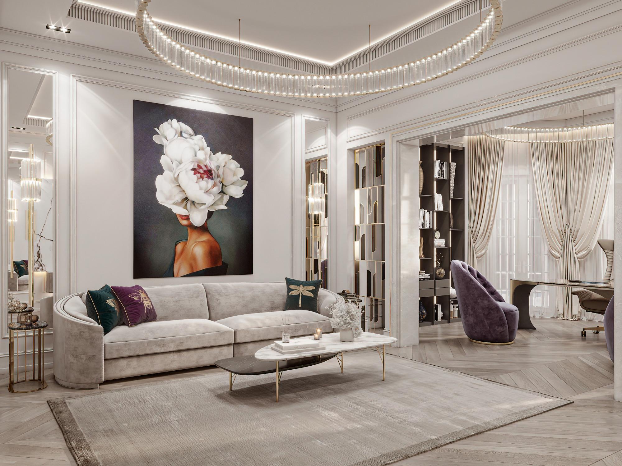 Cabinet in the master bedroom made in the style of Neoclassicism