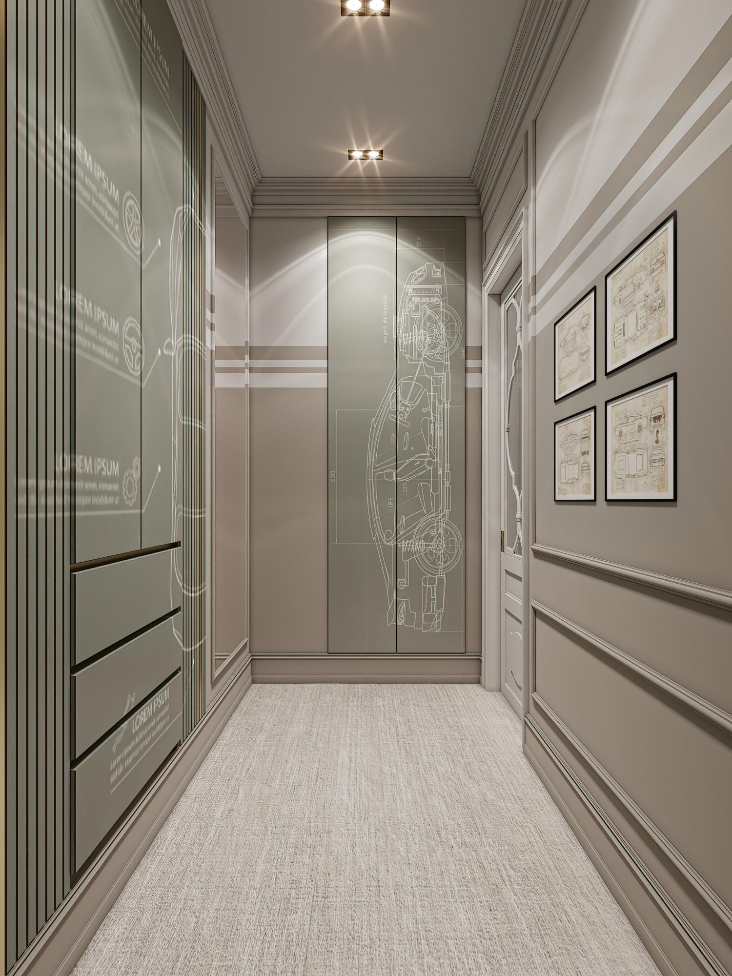 Dressing room in the nursery room №1 made in the style of Contemporary classics