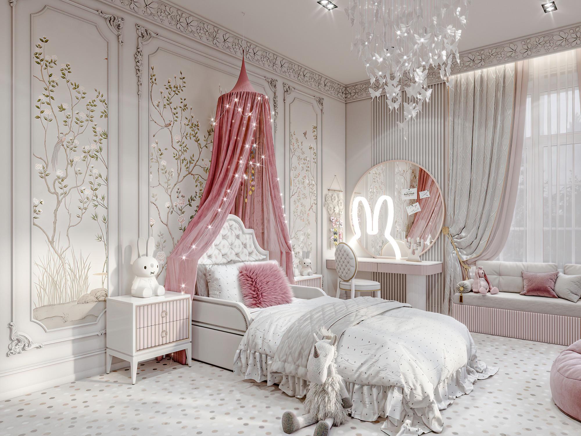 Nursery bedroom №2 made in the style of Neoclassicism