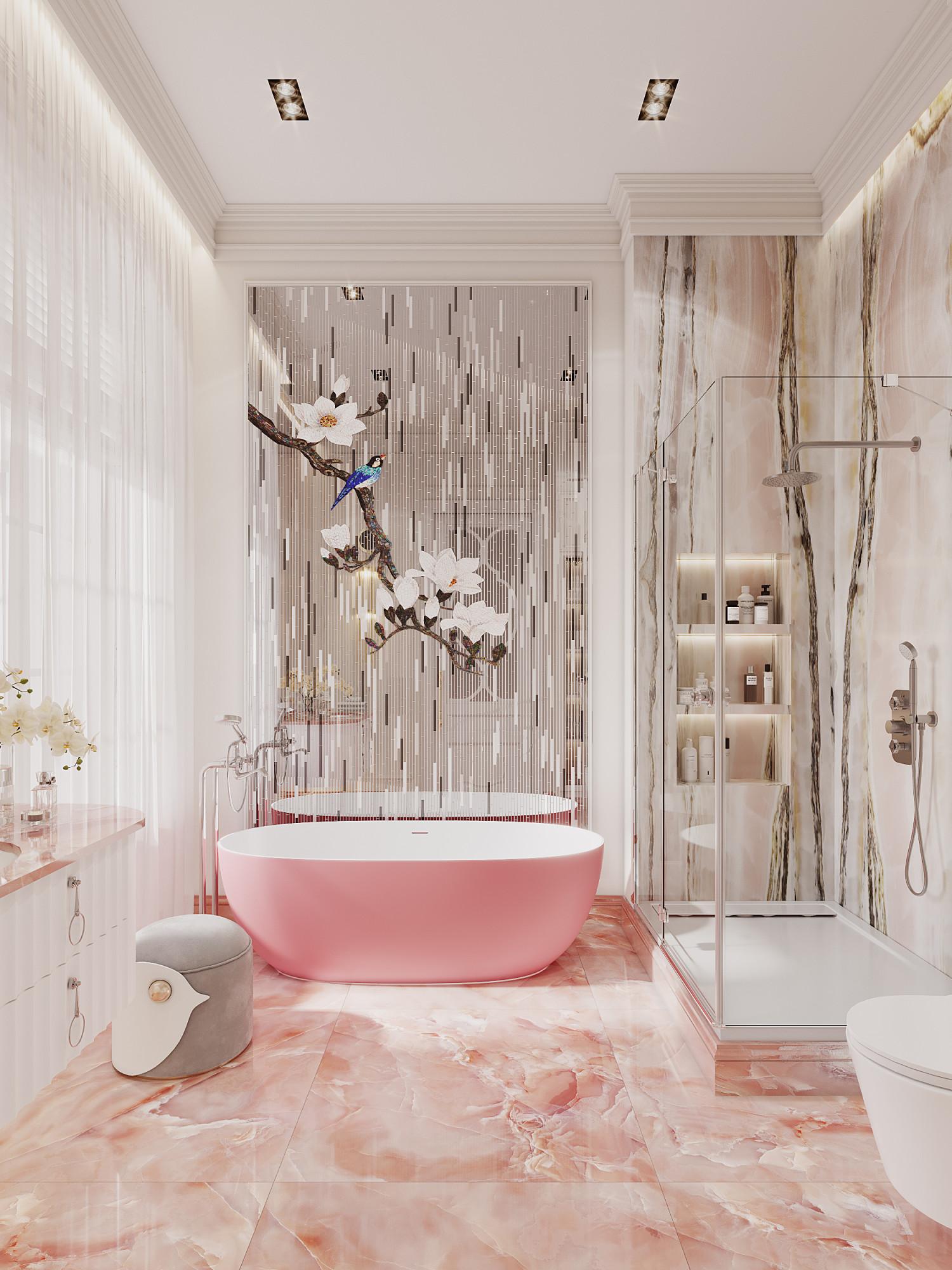 Bathroom in the nursery room №2 made in the style of Contemporary classics