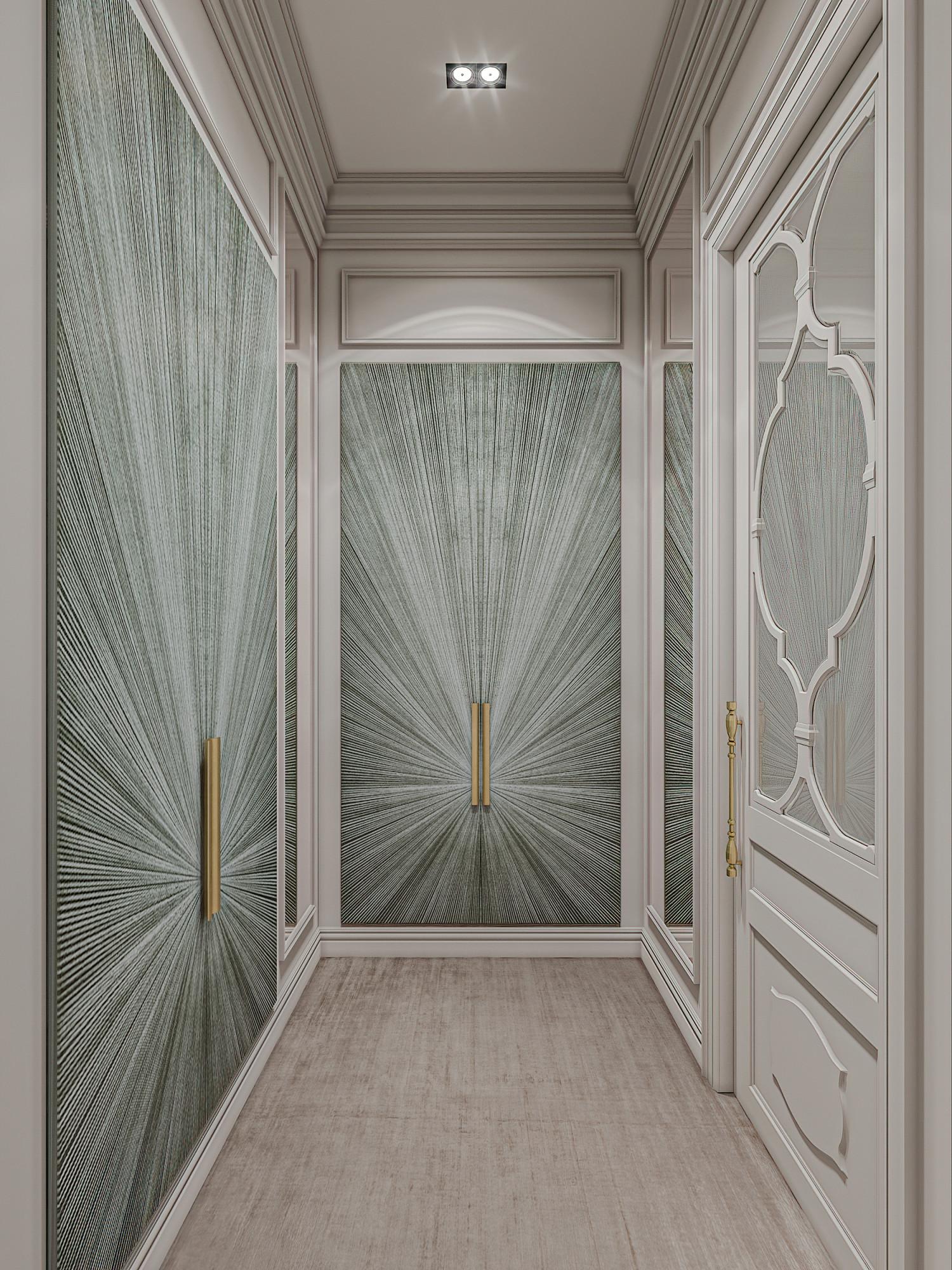 Dressing room in the nursery room №3 made in the style of Neoclassicism