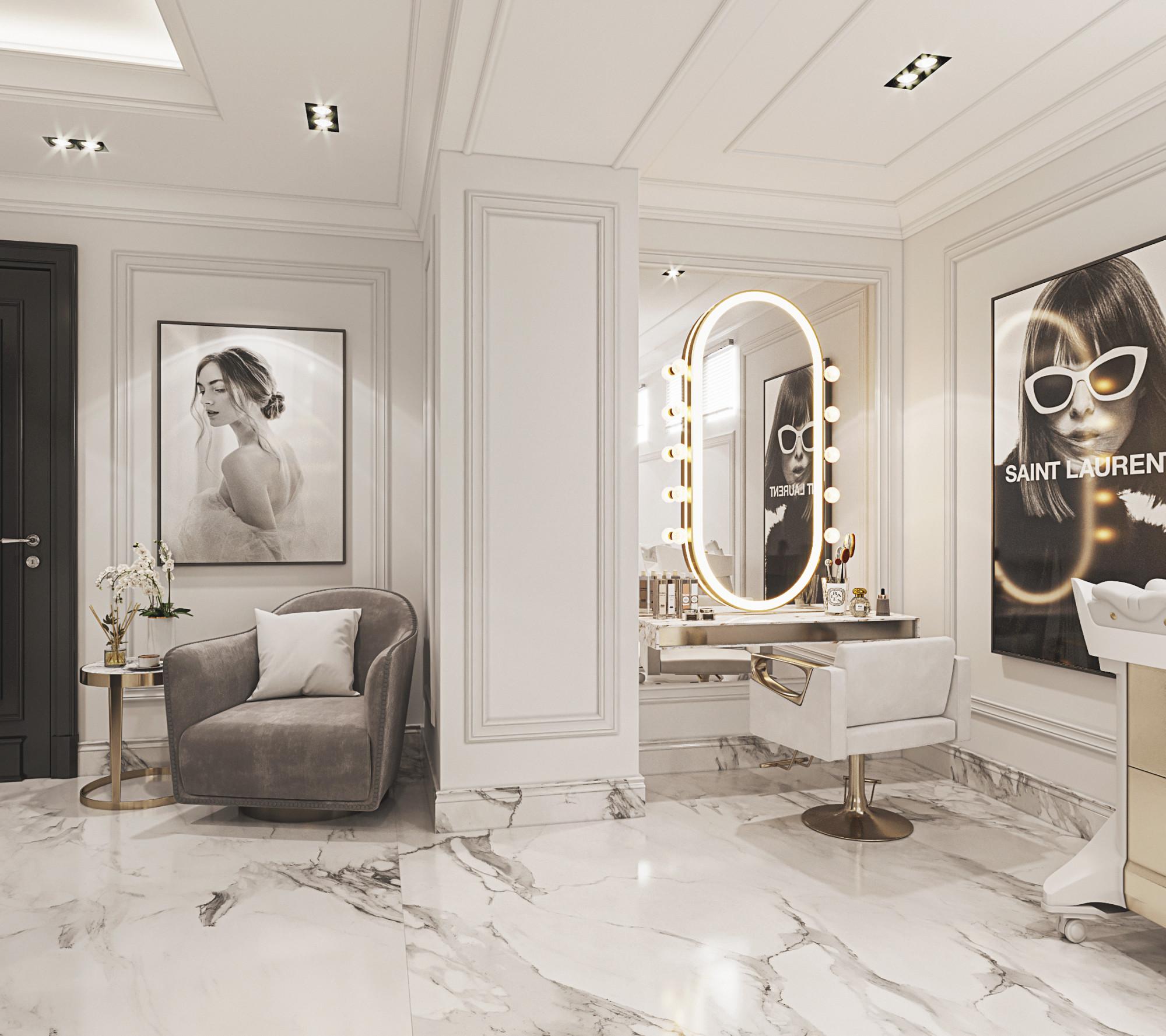 Beauty salon made in the style of Contemporary classics