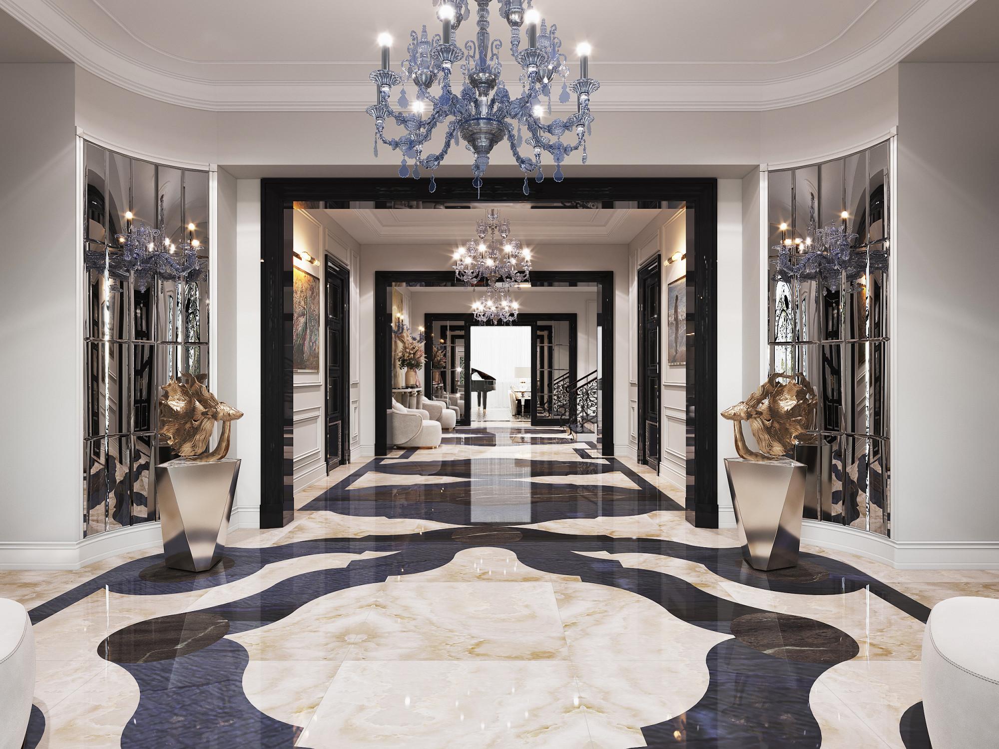 Hall on the 1st floor made in the style of Contemporary classics
