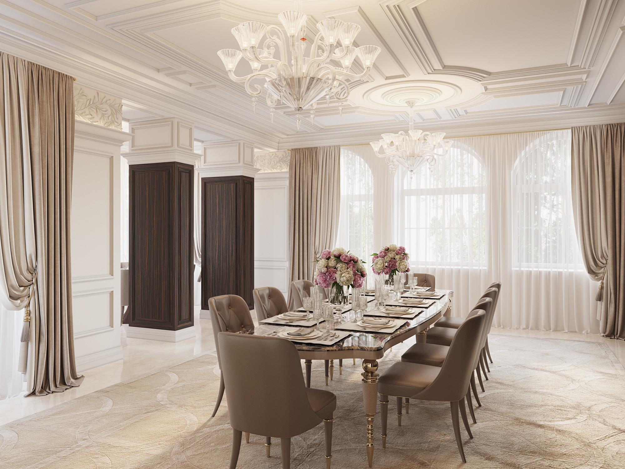 Dining room made in the style of Contemporary classics