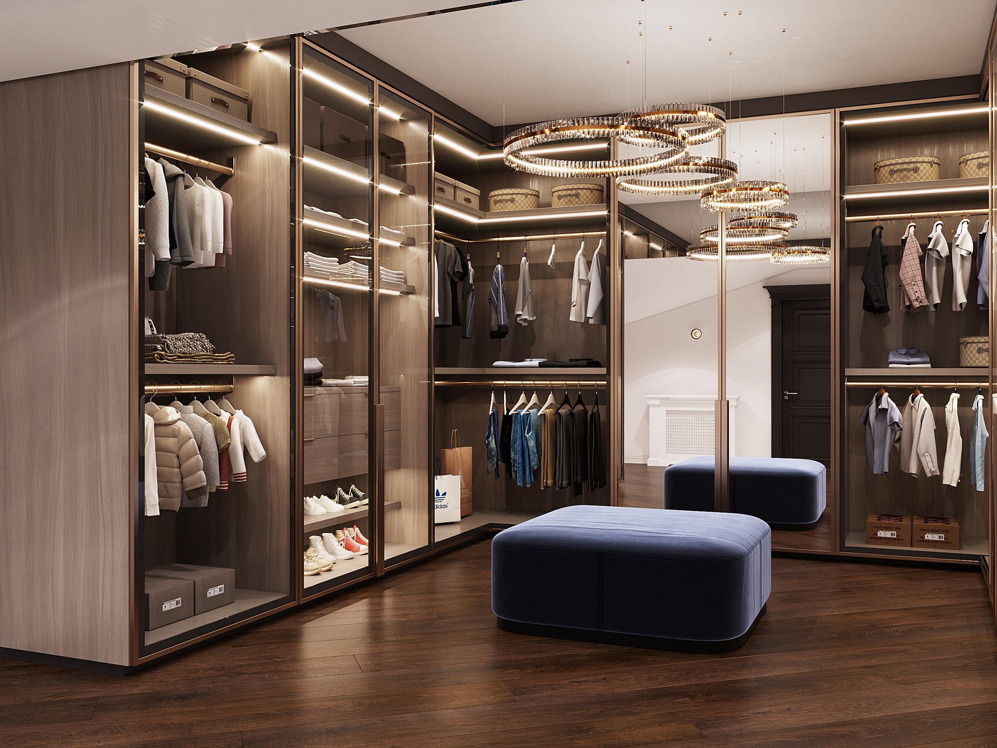 Dressing room in the nursery room №2 made in the style of Contemporary classics