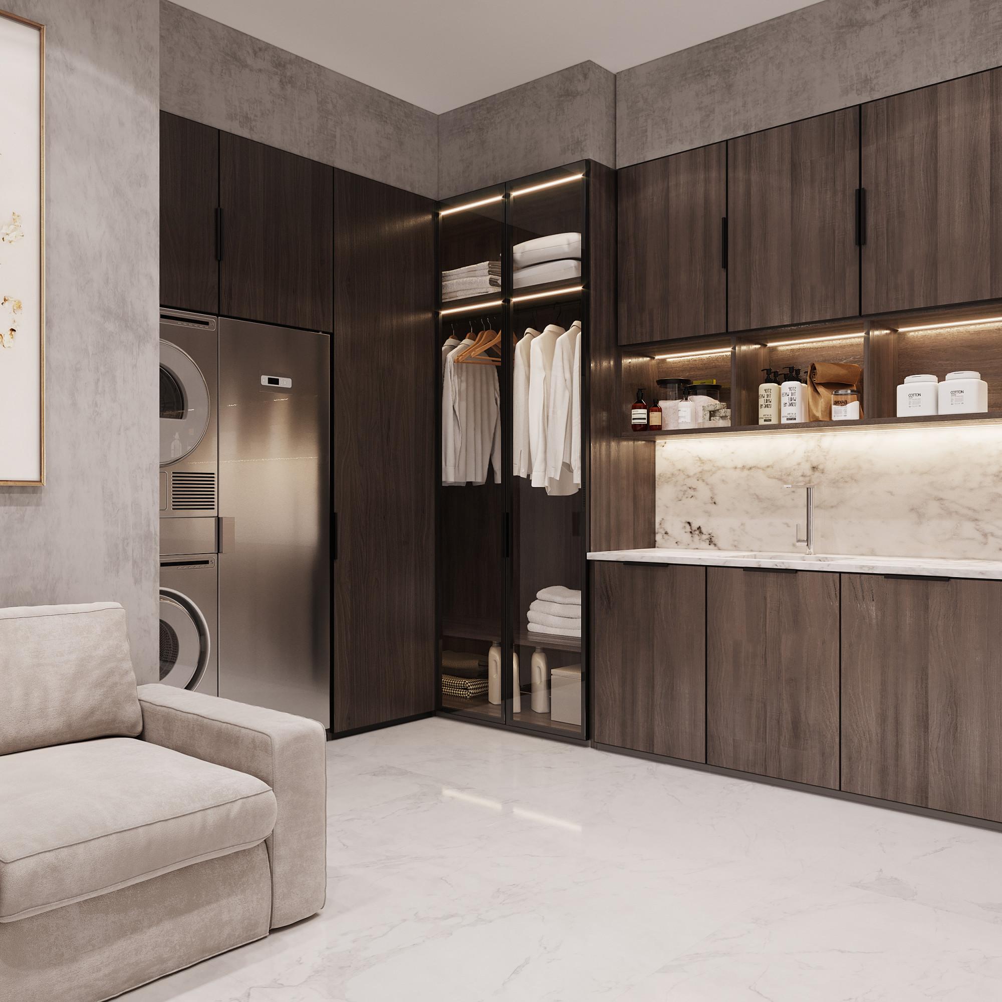 Laundry room made in the style of Modern Contemporary