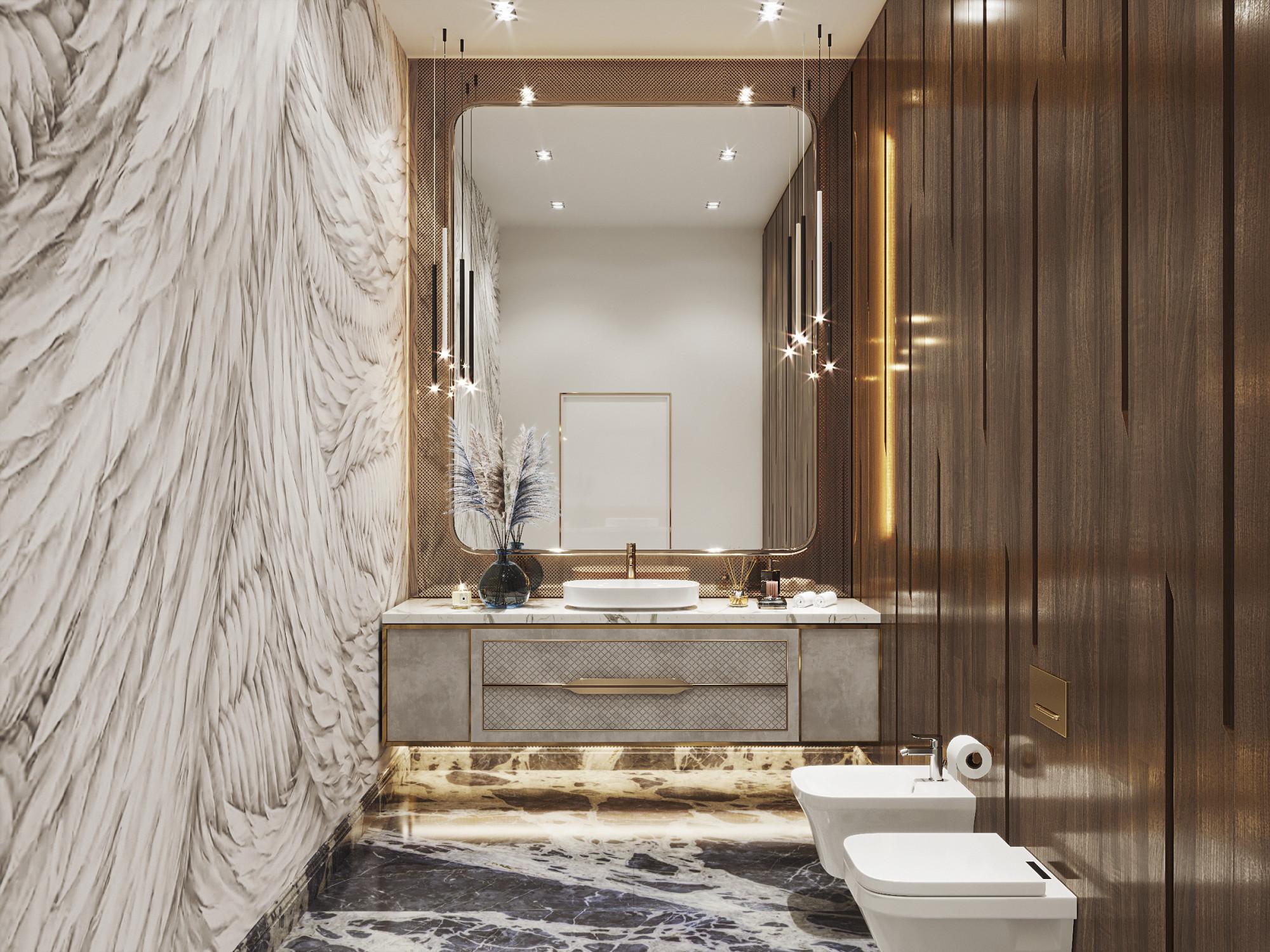 Bathroom in the 1st floor made in the style of Modern Contemporary