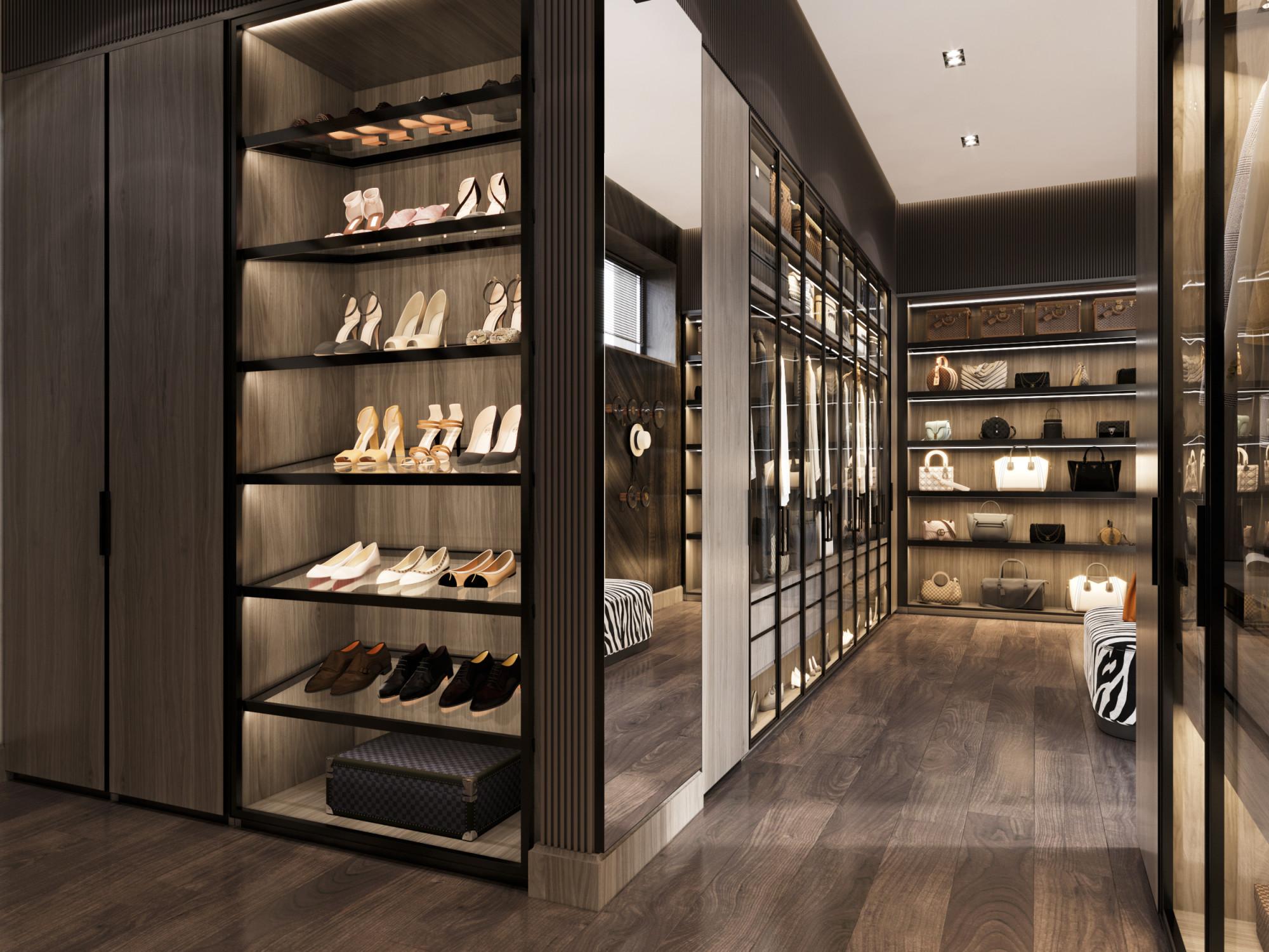 Dressing room on the 1st floor made in the style of Modern Contemporary