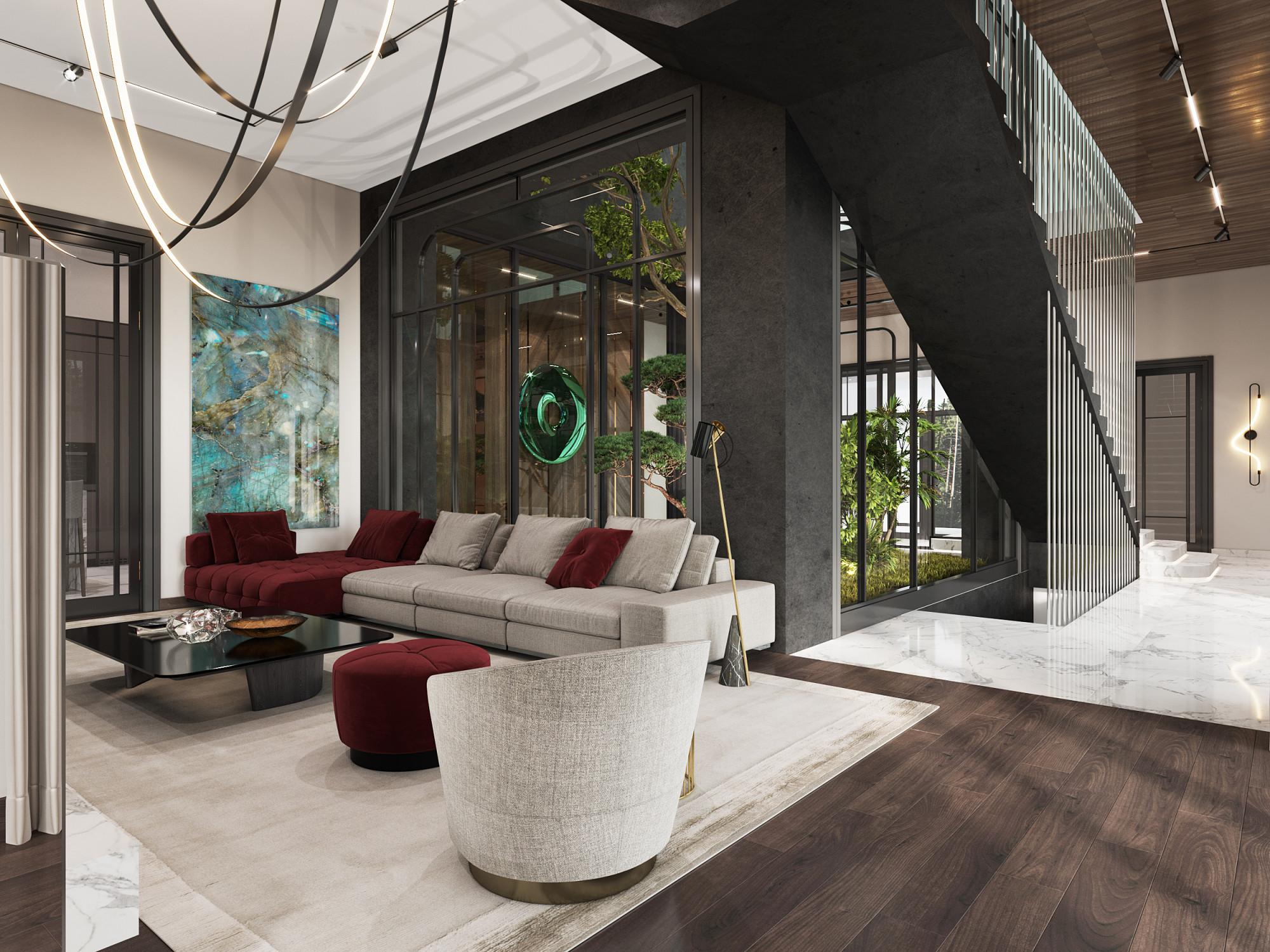 Living and dining room made in the style of Modern Contemporary