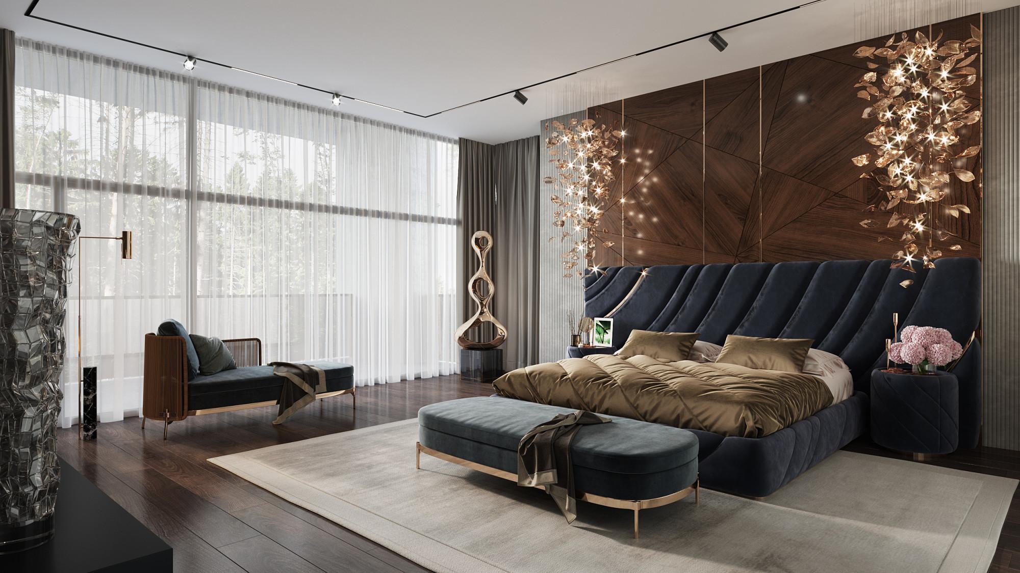 Master bedroom made in the style of Modern Contemporary