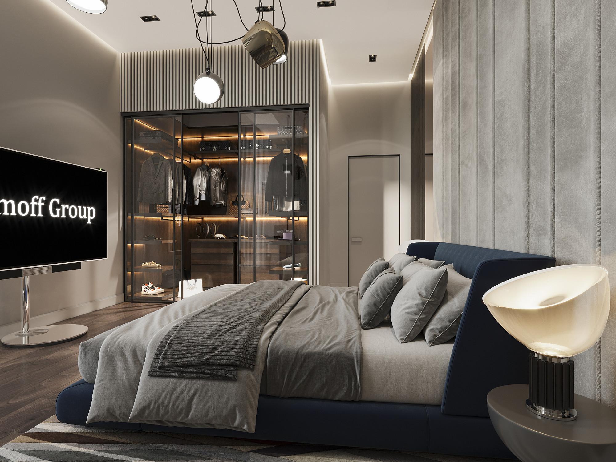 Bedroom and dressing room №2 made in the style of Modern Contemporary
