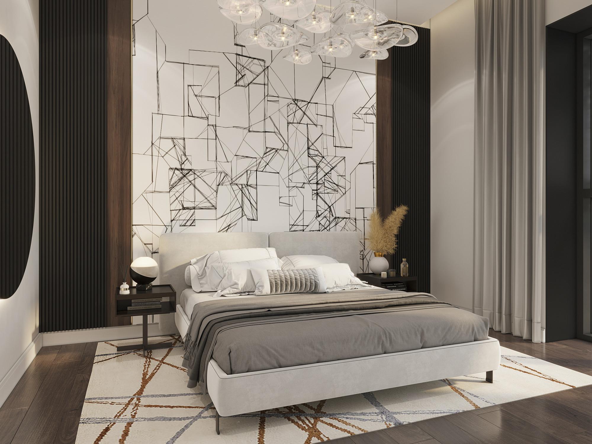 Guest bedroom made in the style of Modern Contemporary
